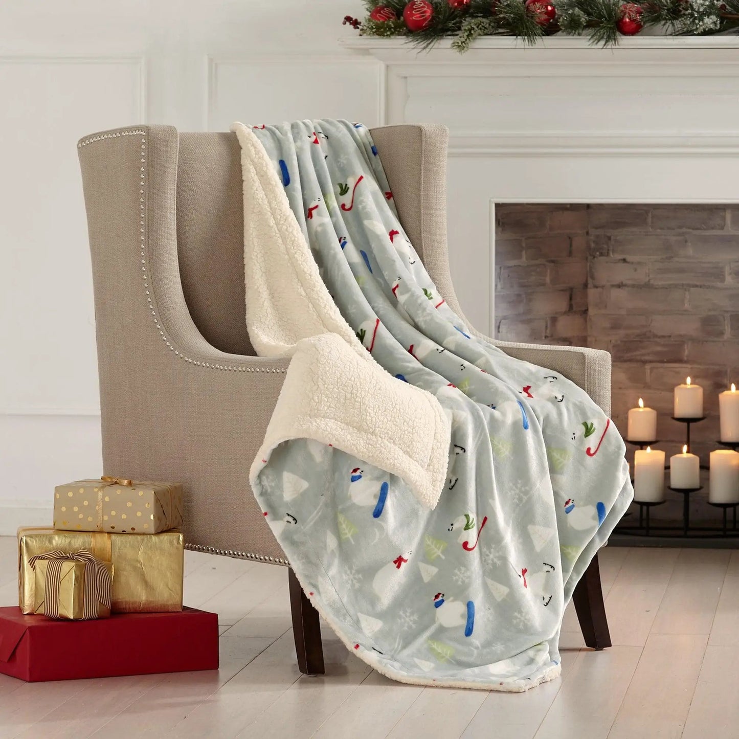 Sherpa Throw Blanket - Eve Collection from PriceLows™