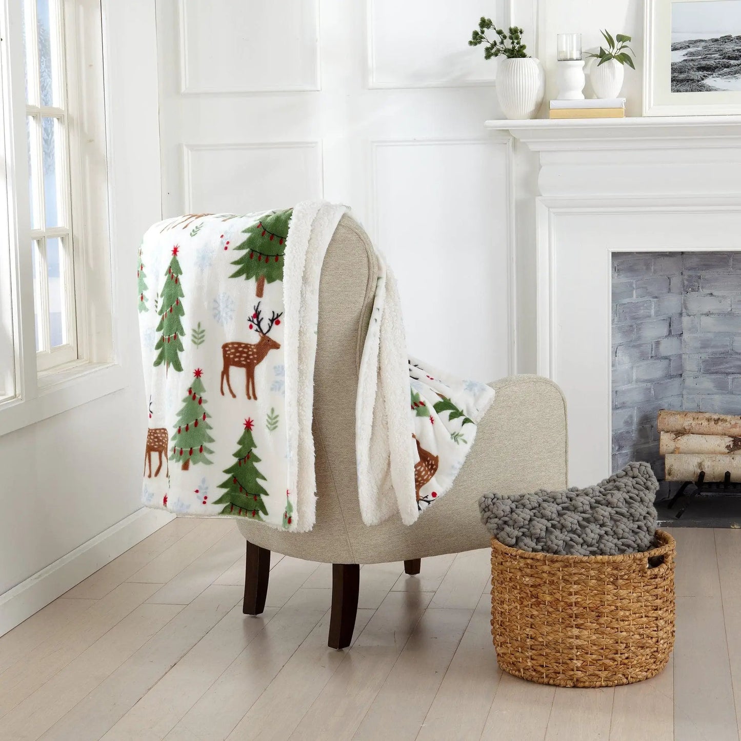 Sherpa Throw Blanket - Eve Collection from PriceLows™