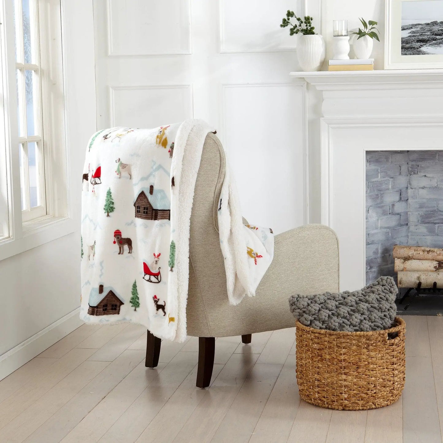 Sherpa Throw Blanket - Eve Collection from PriceLows™