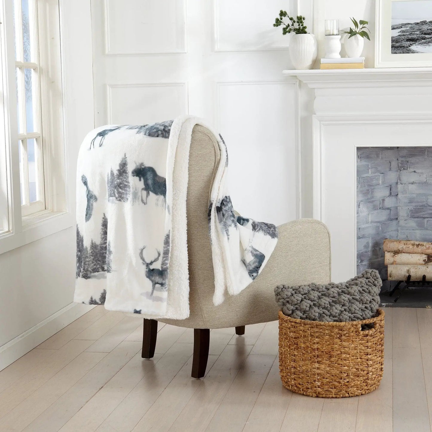 Sherpa Throw Blanket - Hudson Collection from PriceLows™