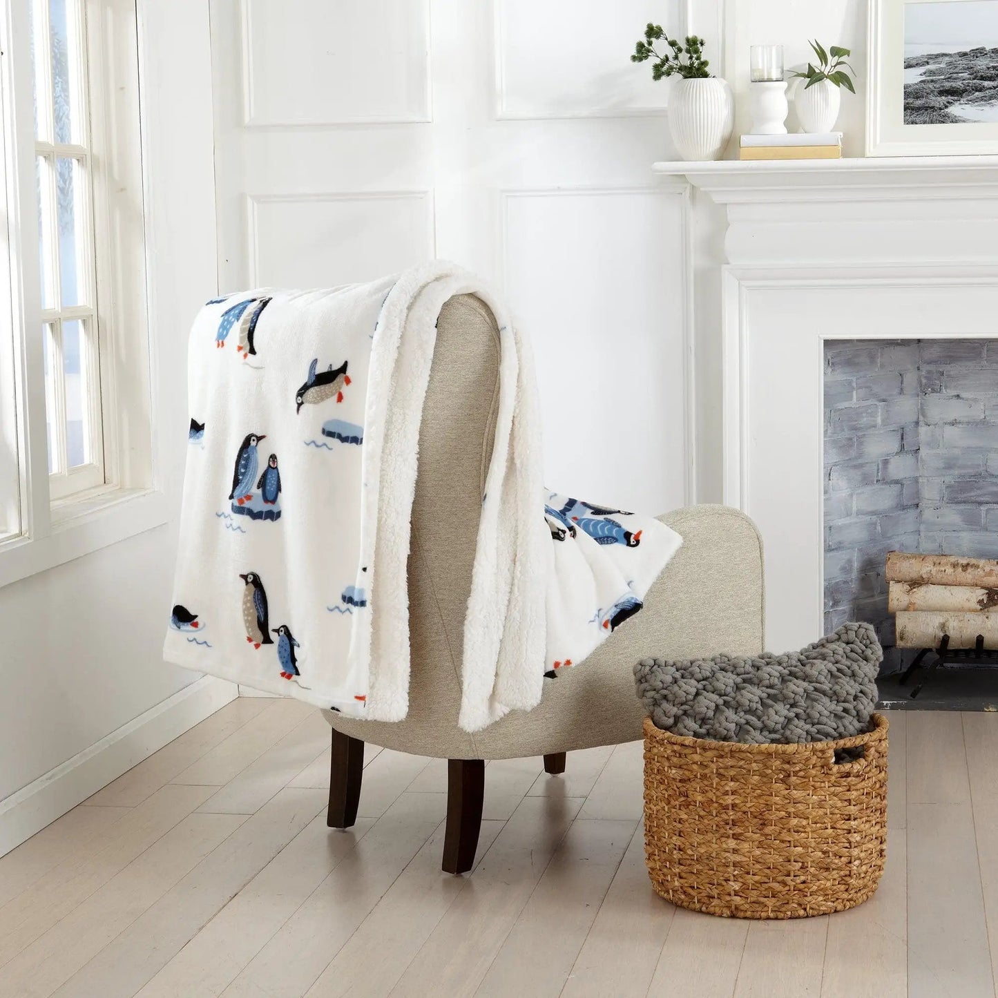 Sherpa Throw Blanket - Hudson Collection from PriceLows™