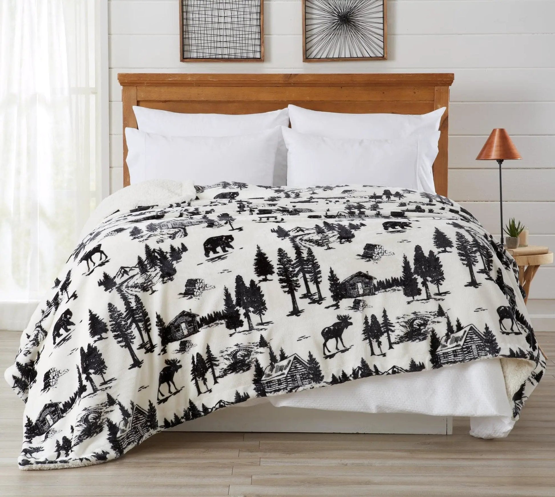Velvet Plush Sherpa Luxury Bed Blanket - Cielo Collection from PriceLows™