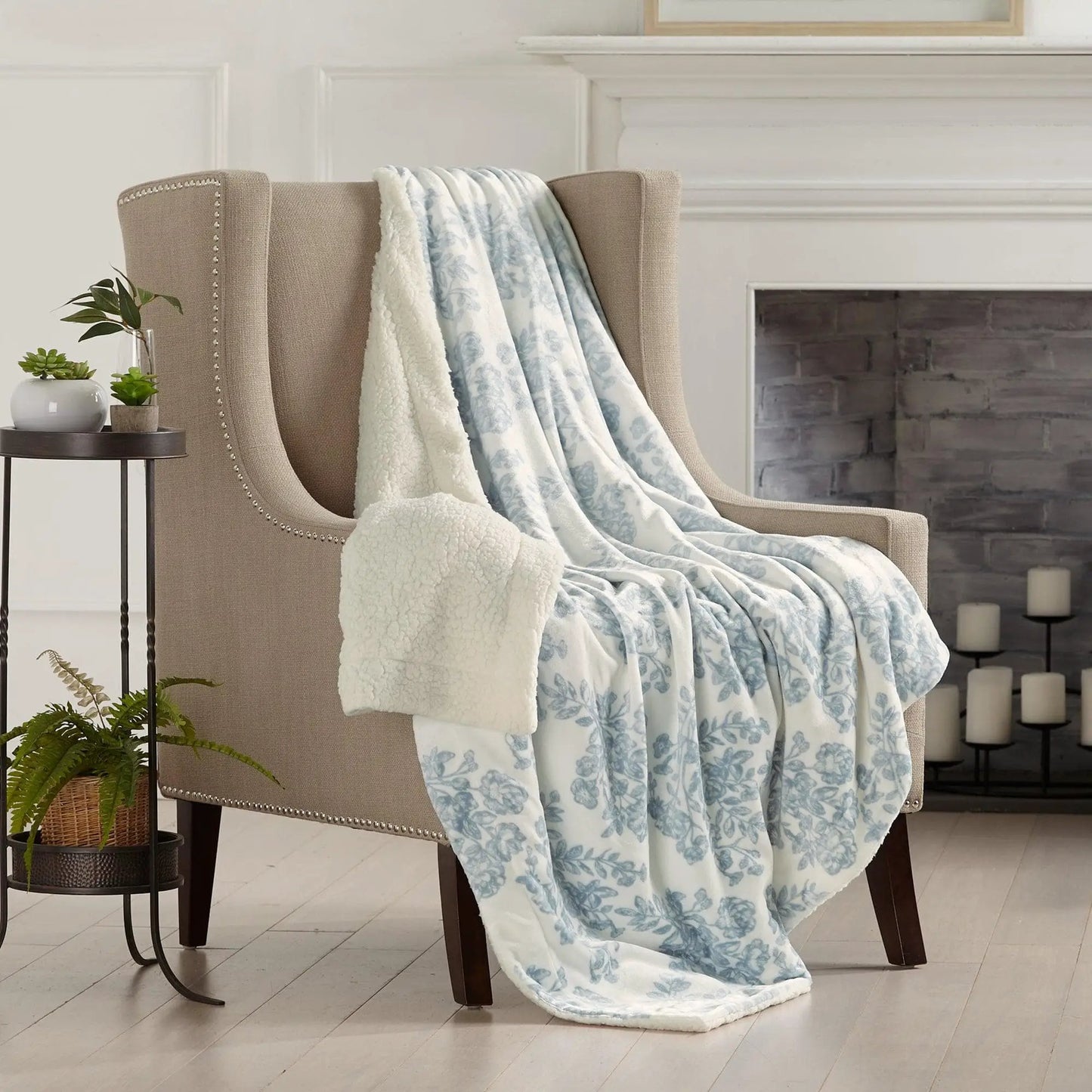 Velvet Plush Sherpa Luxury Bed Blanket - Cielo Collection from PriceLows™