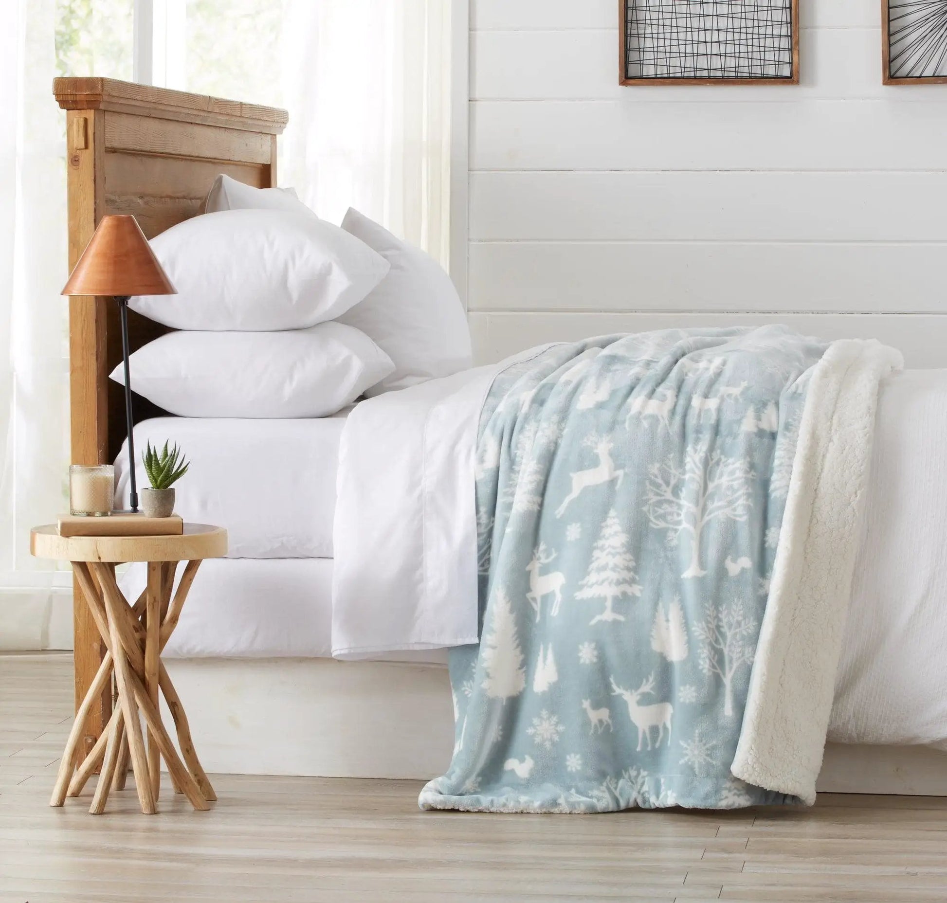 Velvet Plush Sherpa Luxury Bed Blanket - Cielo Collection from PriceLows™