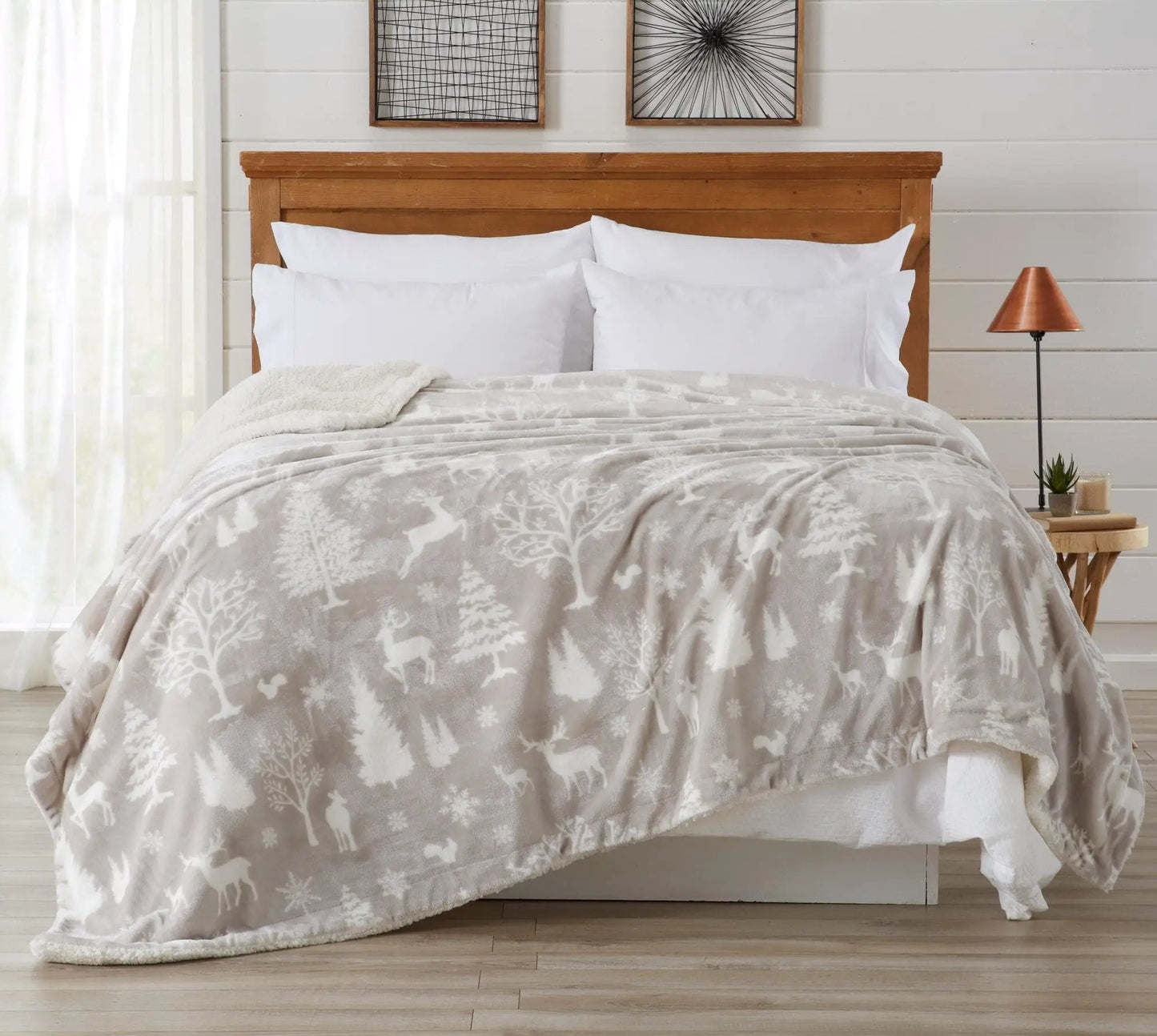 Velvet Plush Sherpa Luxury Bed Blanket - Cielo Collection from PriceLows™
