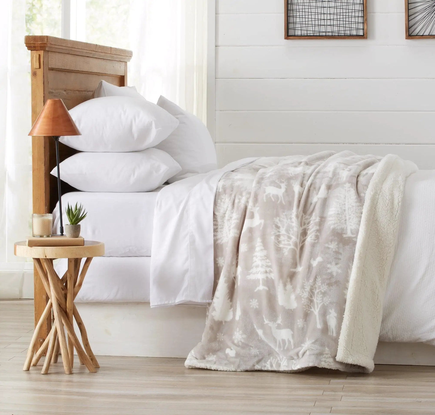 Velvet Plush Sherpa Luxury Bed Blanket - Cielo Collection from PriceLows™