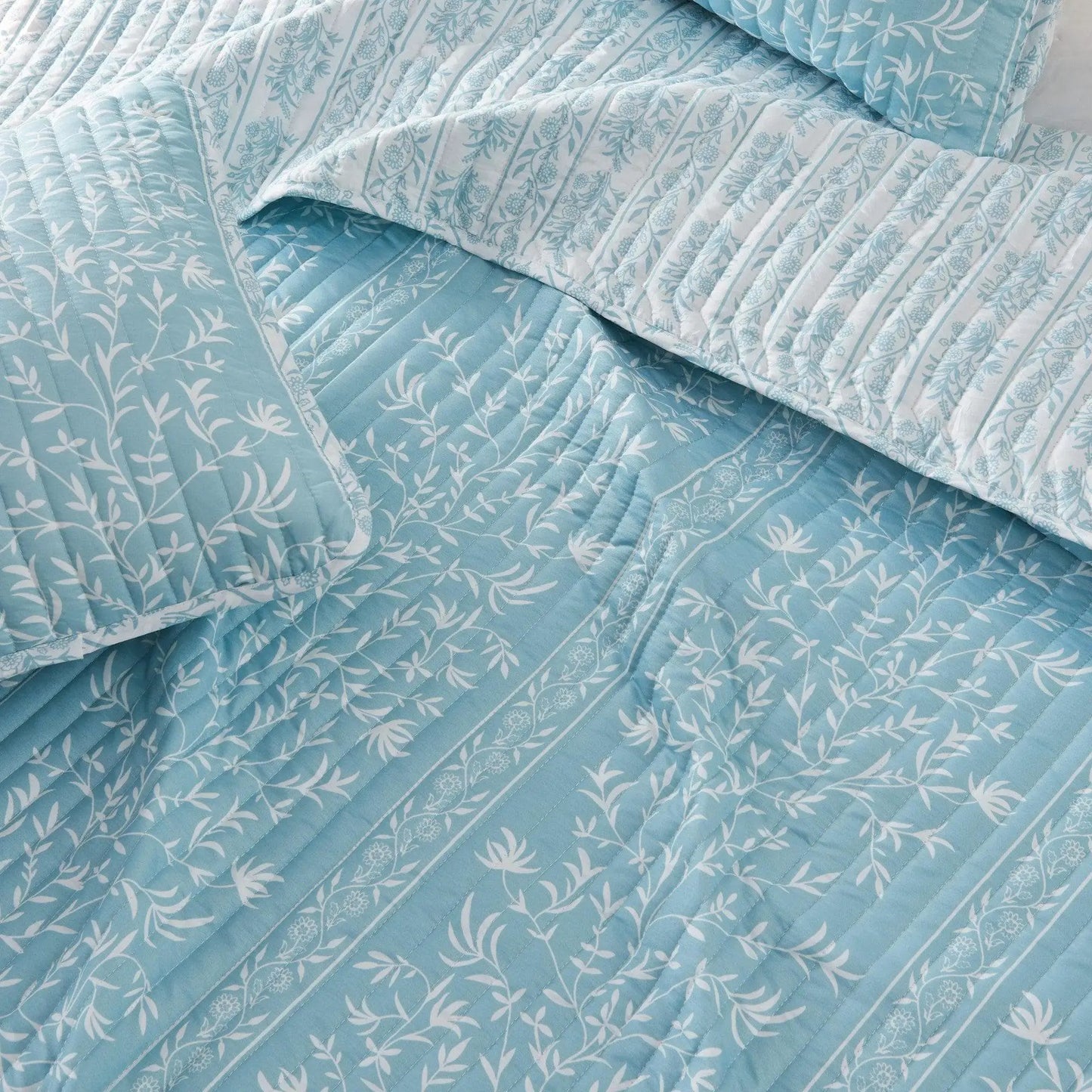Blue Floral Quilt Set - Senna Collection from PriceLows™