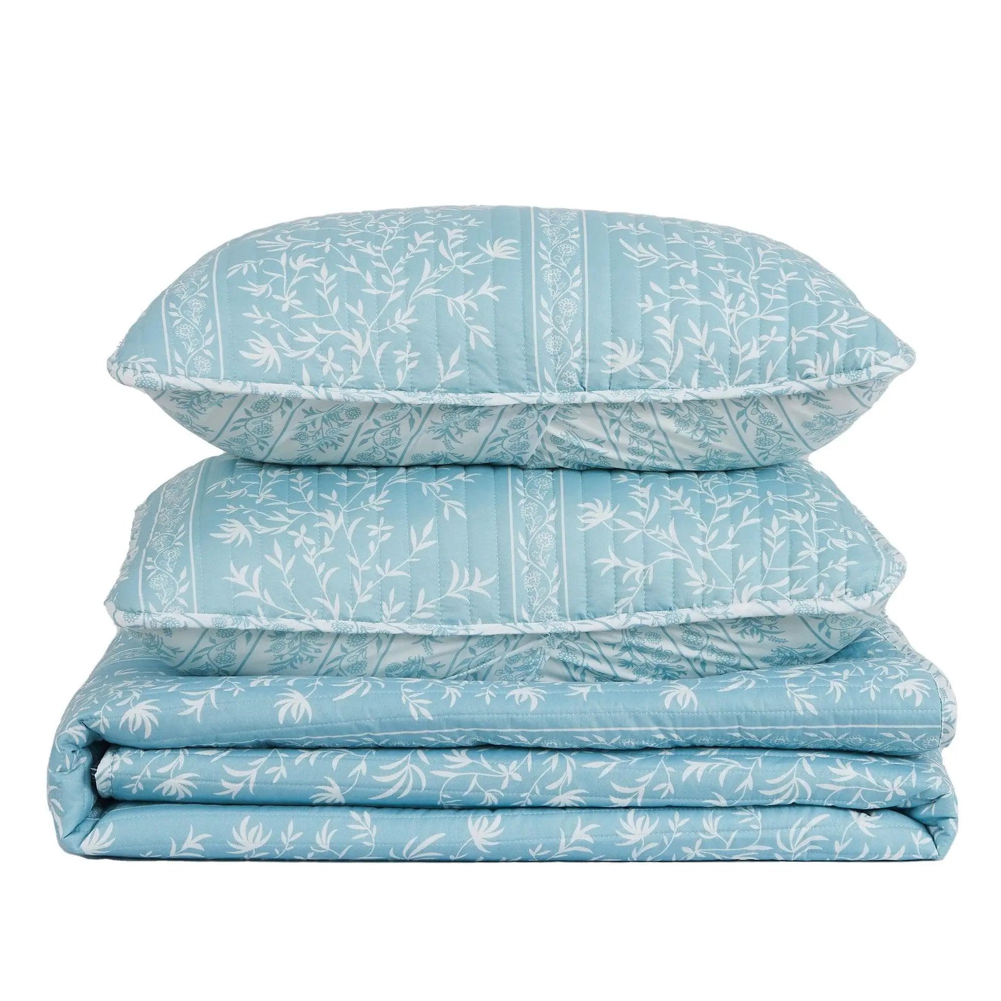 Blue Floral Quilt Set - Senna Collection from PriceLows™