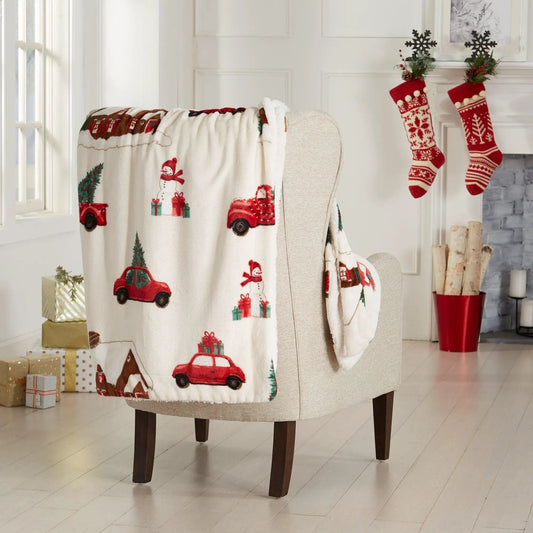 Holiday Sherpa Throw - Esmay Collection from PriceLows™
