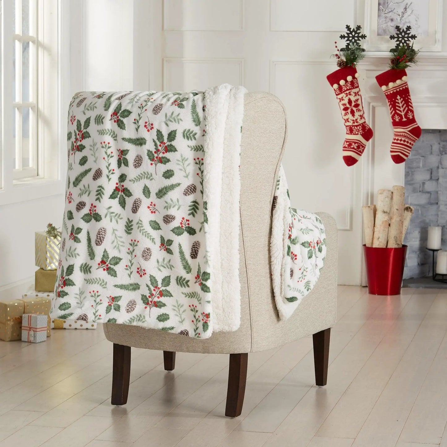 Holiday Sherpa Throw - Esmay Collection from PriceLows™