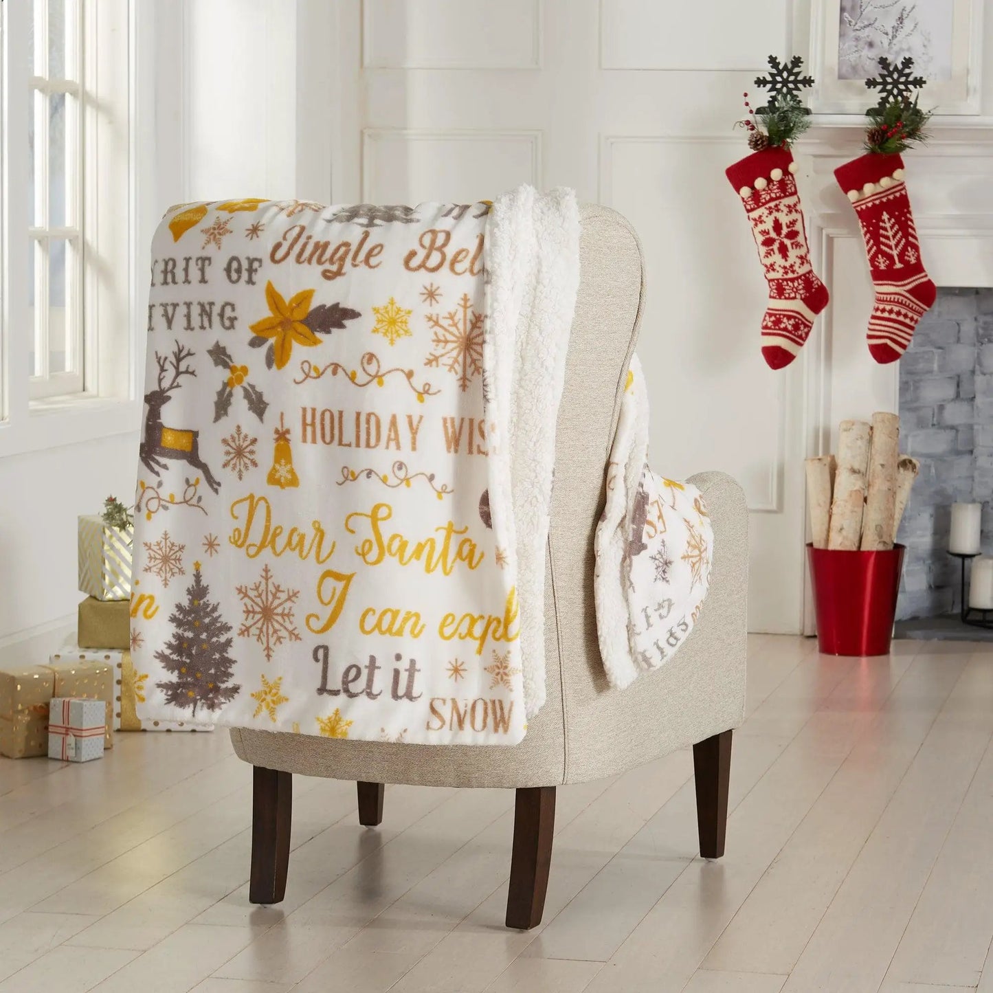 Holiday Sherpa Throw - Esmay Collection from PriceLows™