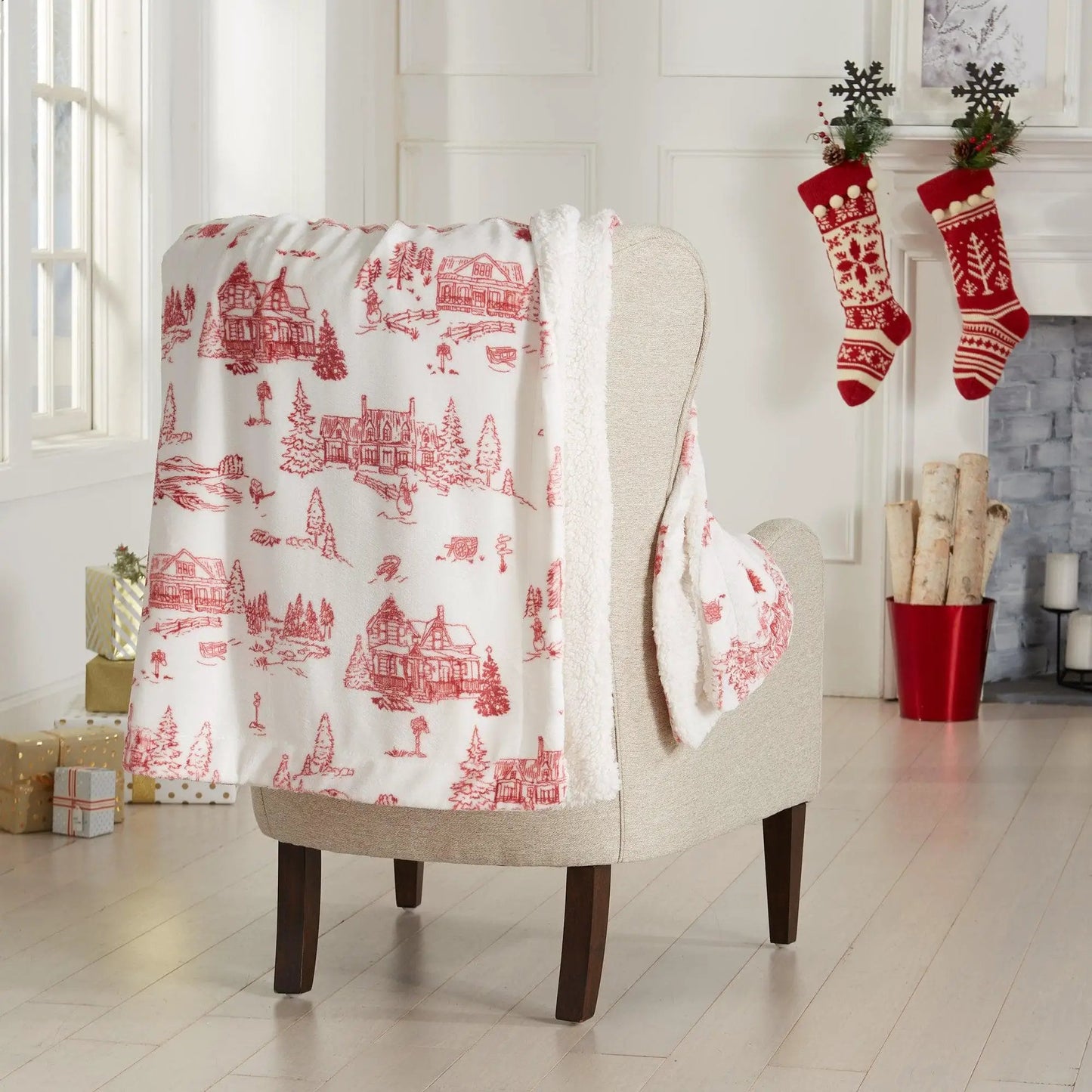 Holiday Sherpa Throw - Esmay Collection from PriceLows™