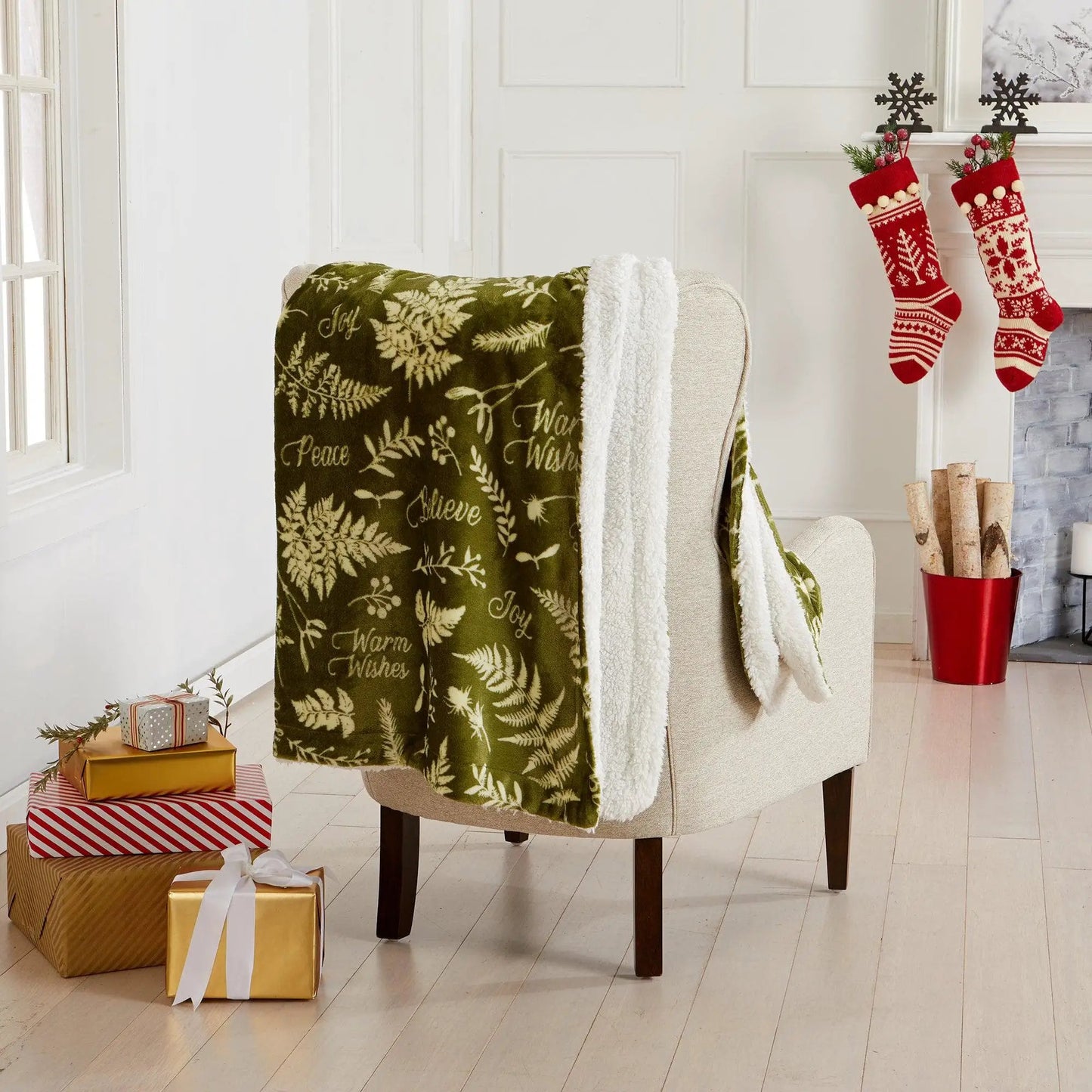 Holiday Sherpa Throw - Esmay Collection from PriceLows™