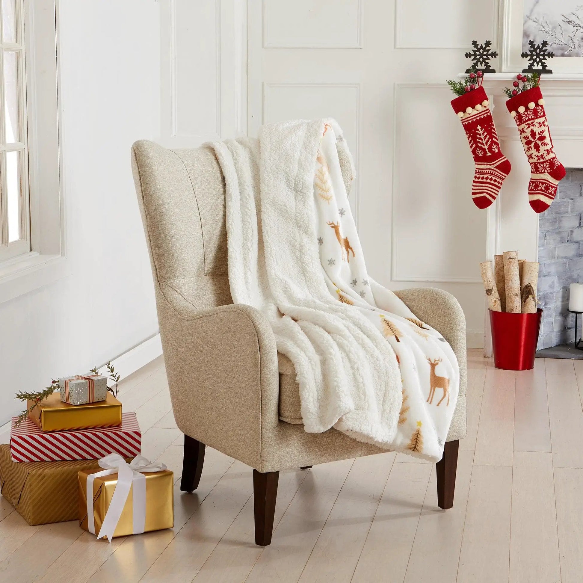 Holiday Sherpa Throw - Esmay Collection from PriceLows™