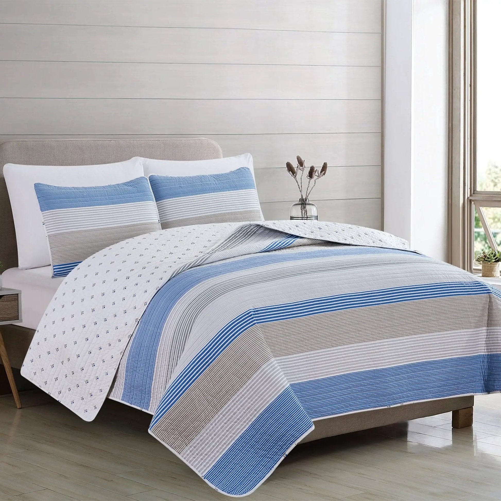 Striped Quilt Set - Bryce Collection from PriceLows™