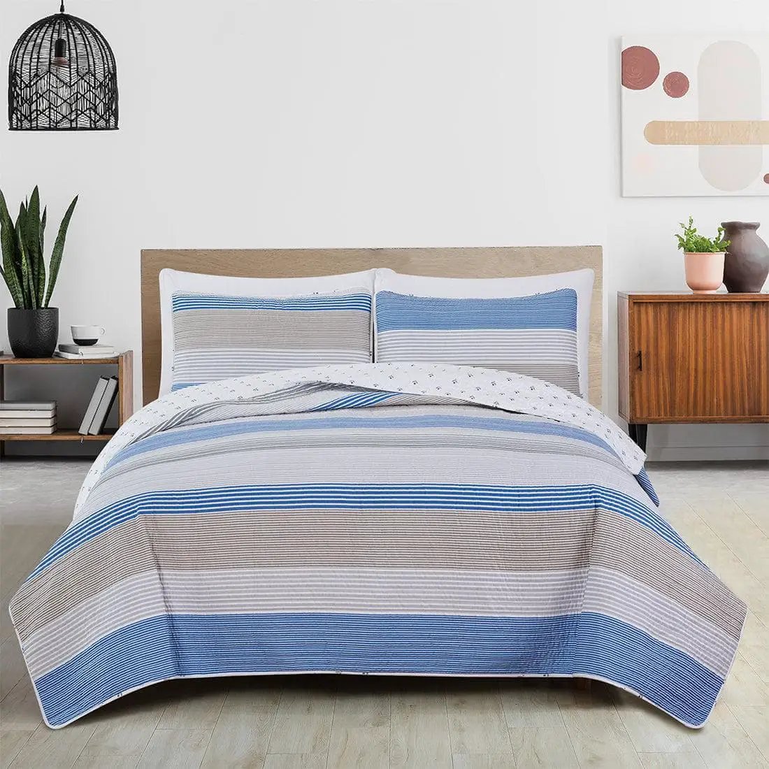 Striped Quilt Set - Bryce Collection from PriceLows™