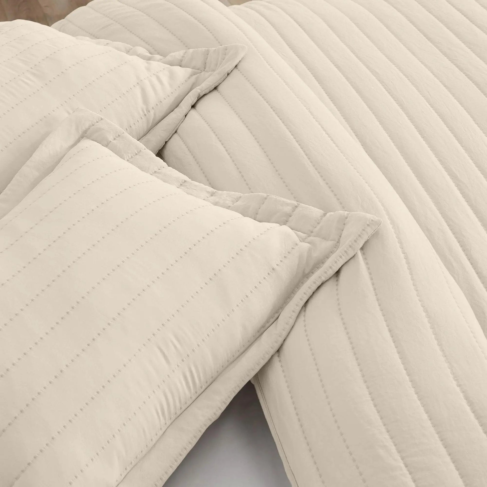 Solid Striped Quilt - Virginia Collection from PriceLows™