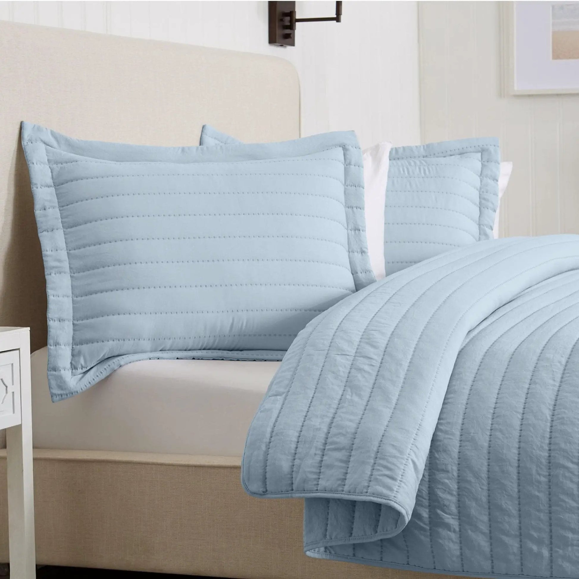 Solid Striped Quilt - Virginia Collection from PriceLows™