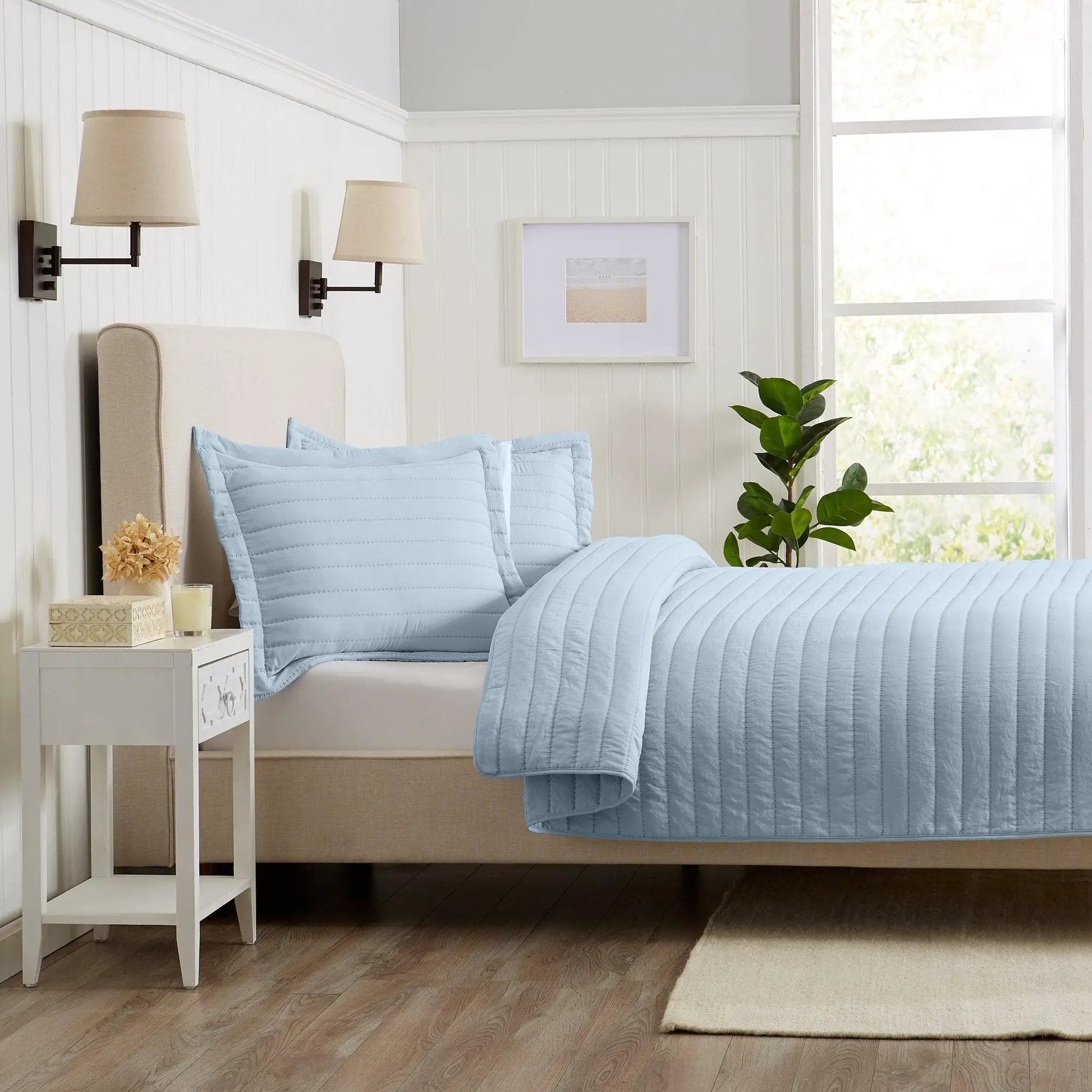 Solid Striped Quilt - Virginia Collection from PriceLows™