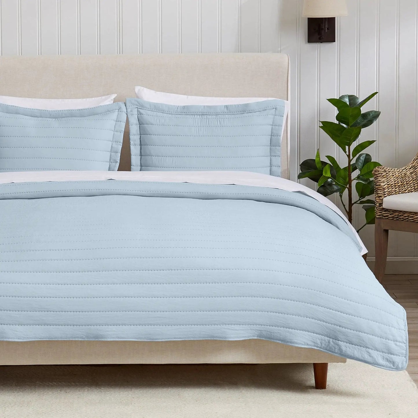 Solid Striped Quilt - Virginia Collection from PriceLows™