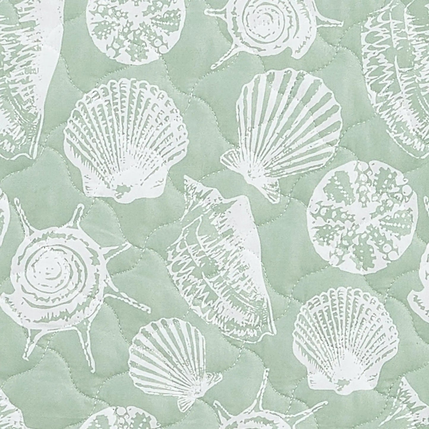 Green Seashell Quilt - Emerald Bay from PriceLows™