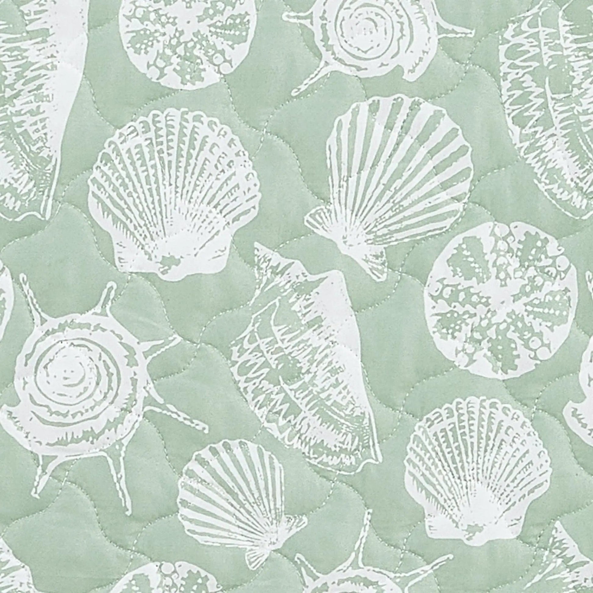 Green Seashell Quilt - Emerald Bay from PriceLows™