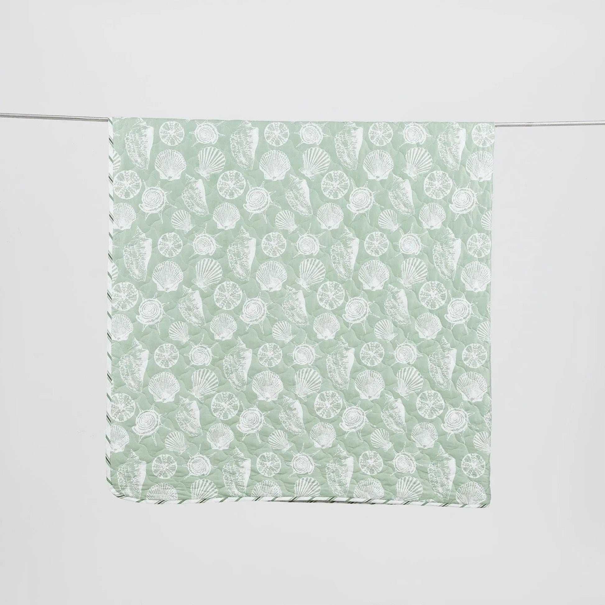 Green Seashell Quilt - Emerald Bay from PriceLows™