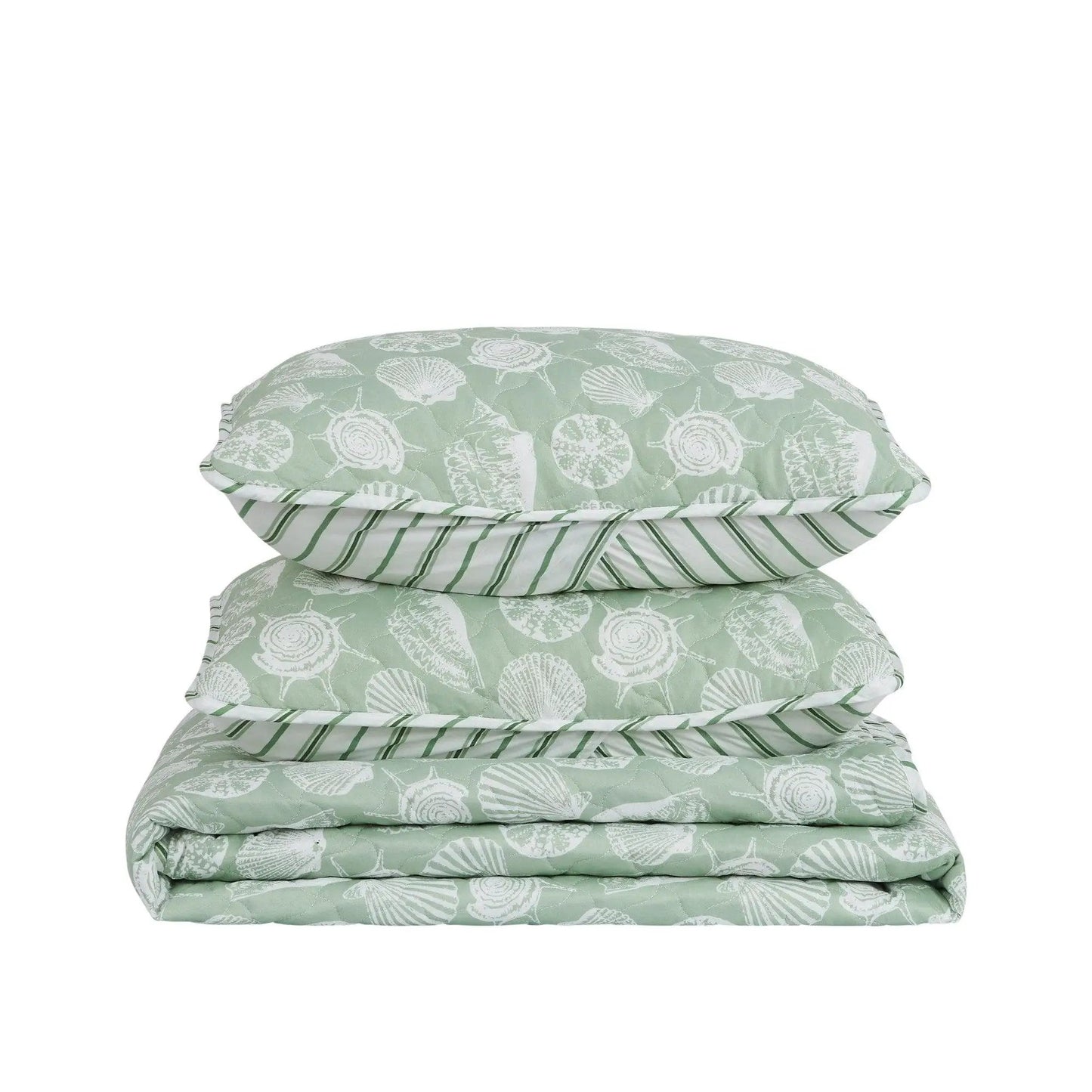 Green Seashell Quilt - Emerald Bay from PriceLows™