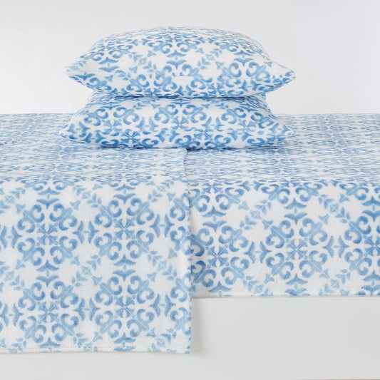 Printed Plush Sheet - Velvet Luxe Lattice Collection from PriceLows™