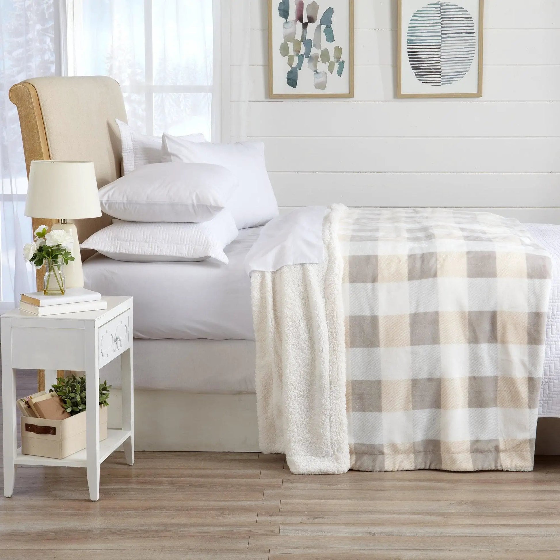 Velvet Plush Sherpa Luxury Bed Blanket - Kinsley Collection from PriceLows™