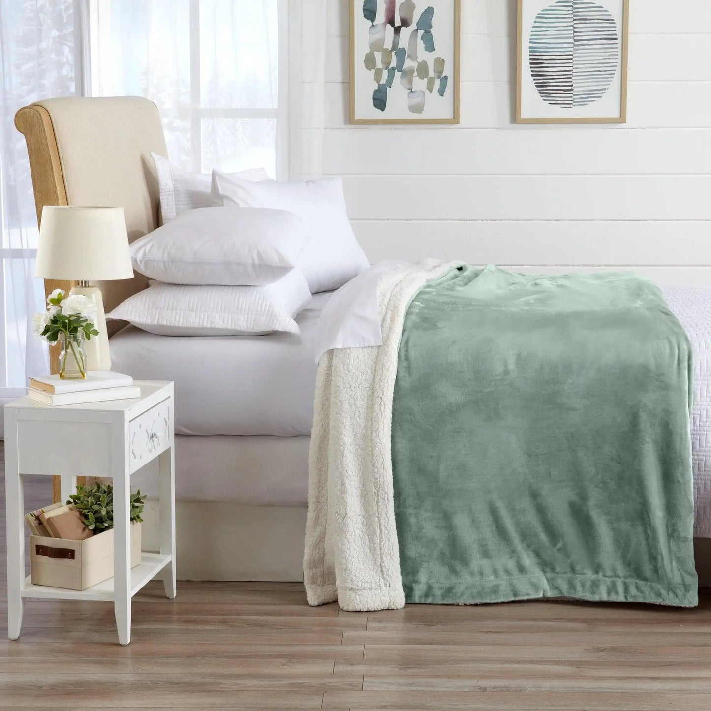 Velvet Plush Sherpa Luxury Bed Blanket - Kinsley Collection from PriceLows™