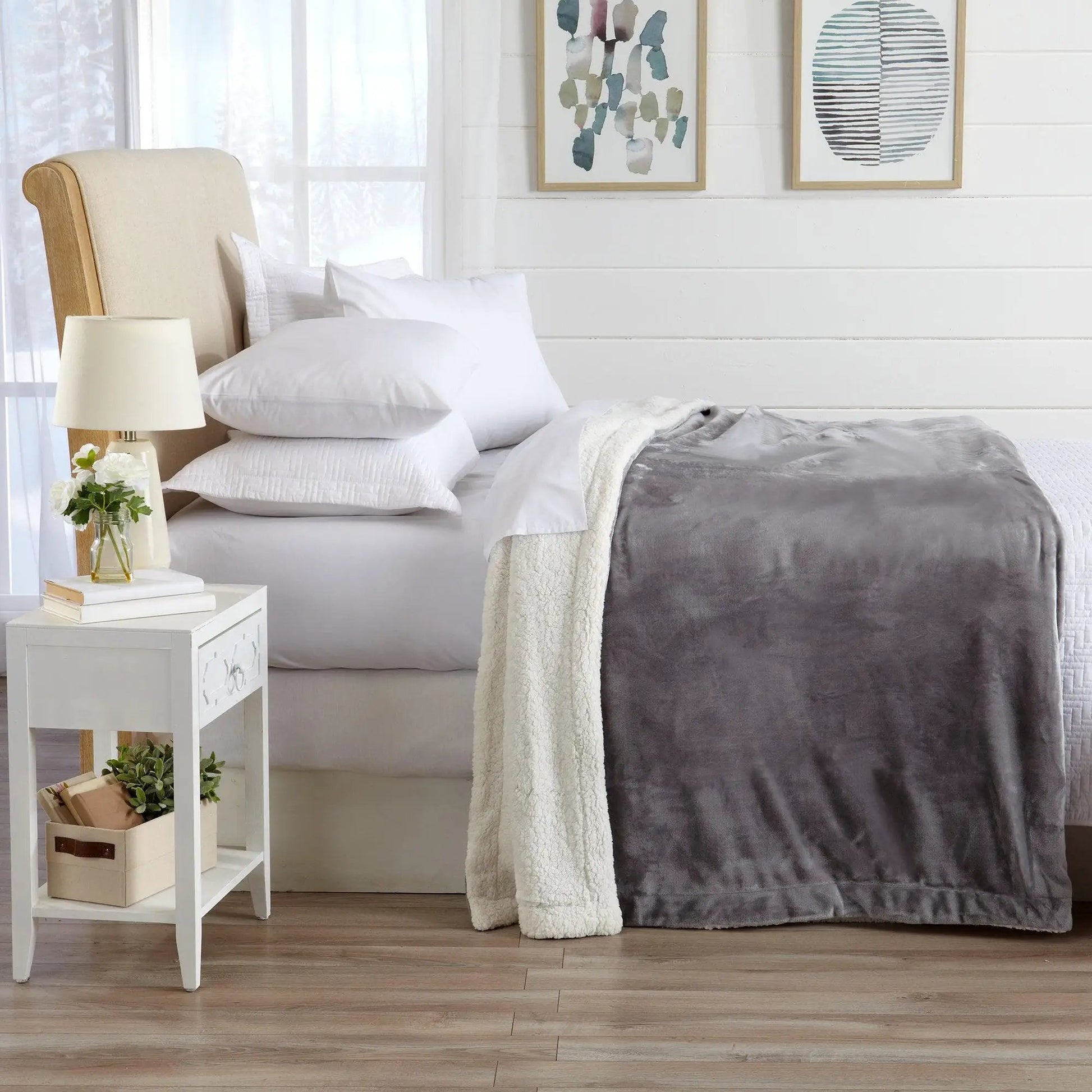 Velvet Plush Sherpa Luxury Bed Blanket - Kinsley Collection from PriceLows™