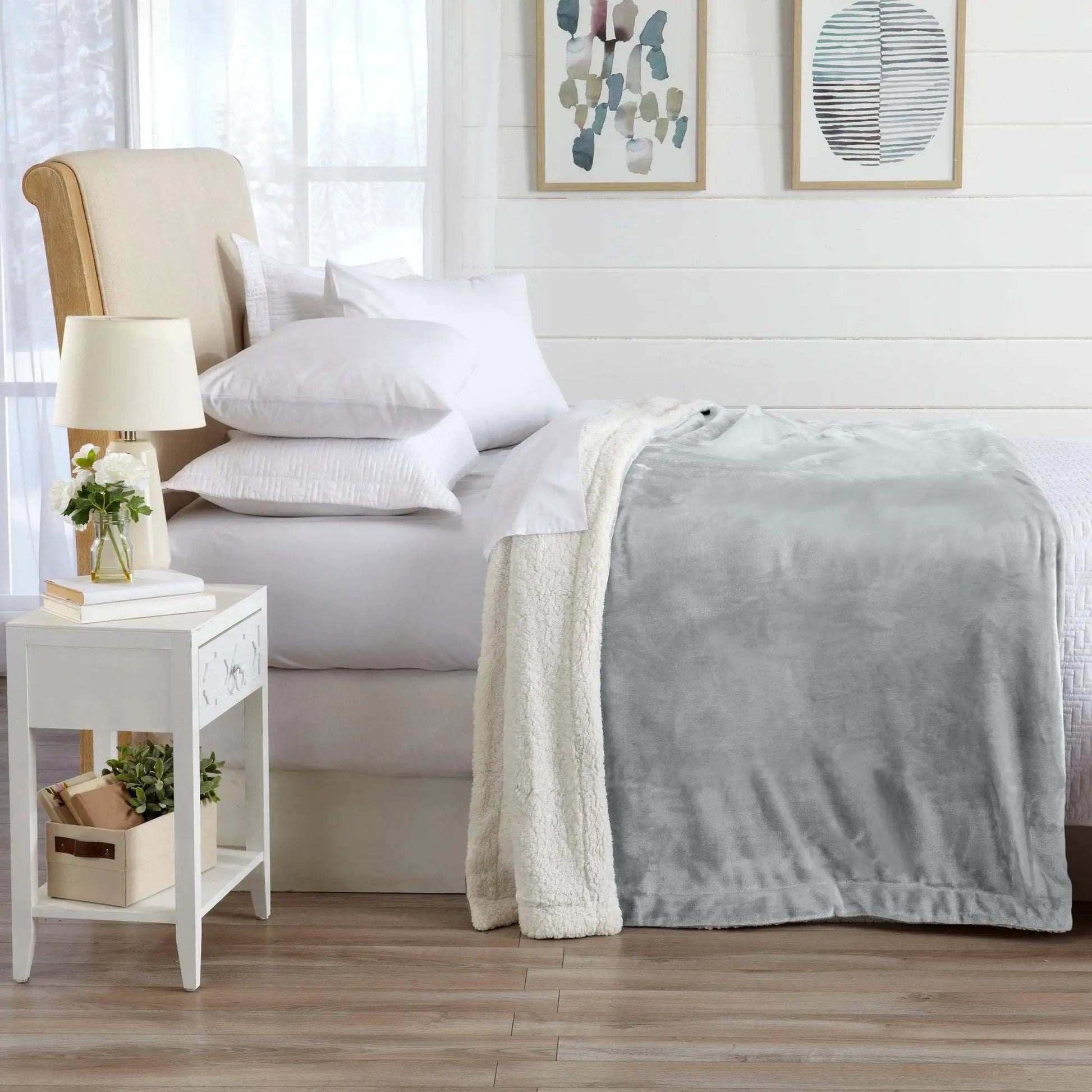 Velvet Plush Sherpa Luxury Bed Blanket - Kinsley Collection from PriceLows™