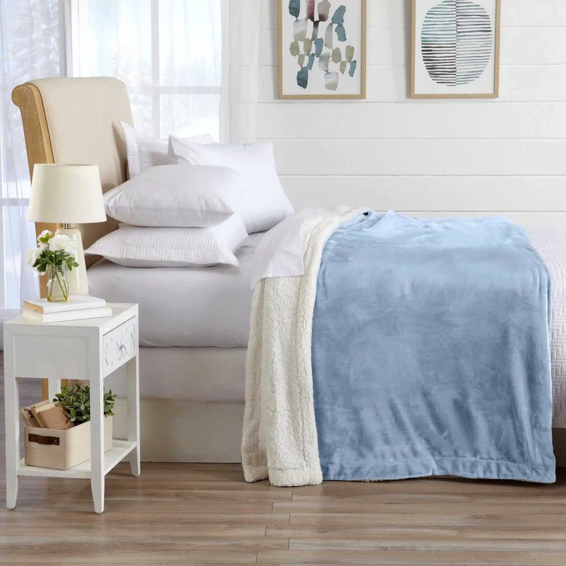 Velvet Plush Sherpa Luxury Bed Blanket - Kinsley Collection from PriceLows™