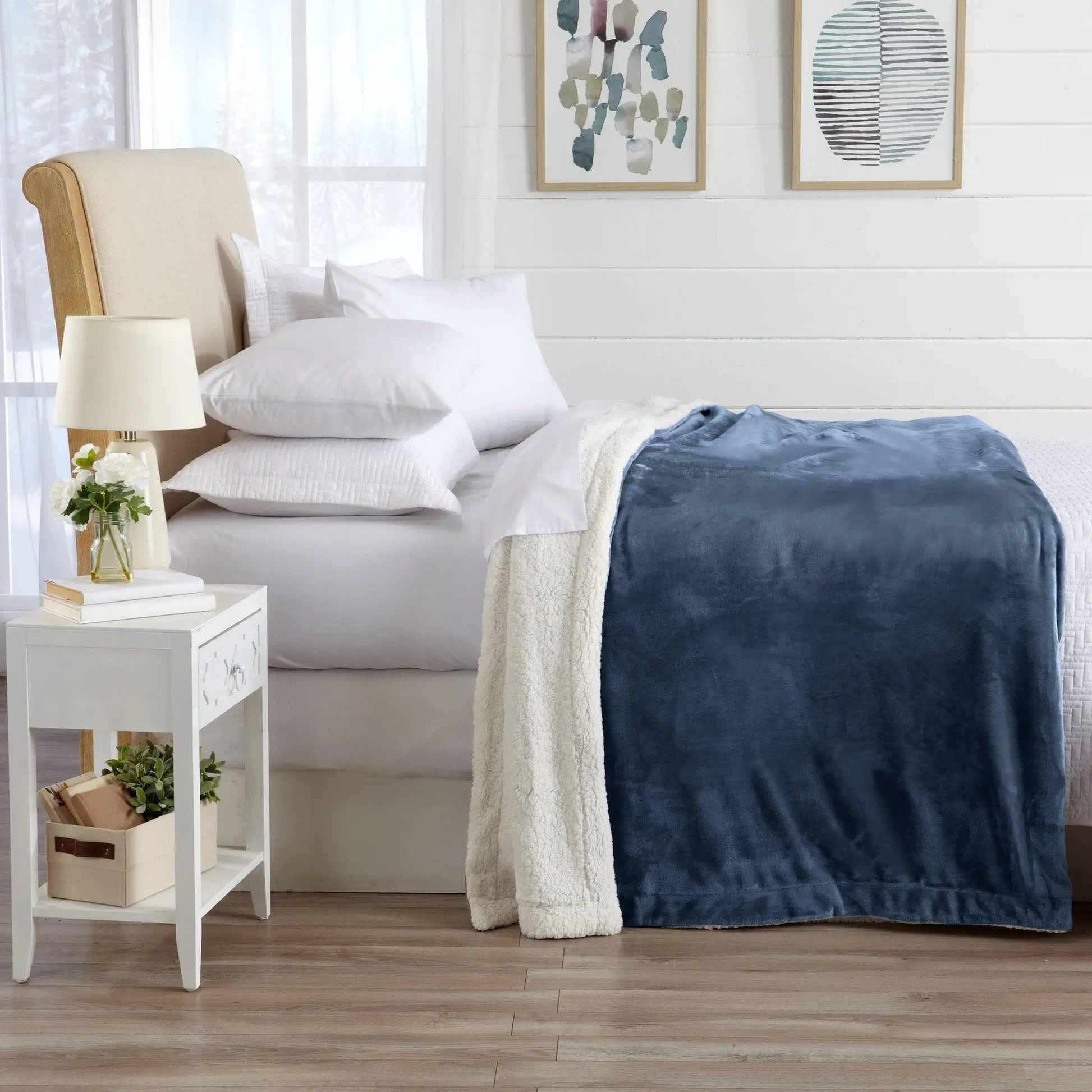 Velvet Plush Sherpa Luxury Bed Blanket - Kinsley Collection from PriceLows™