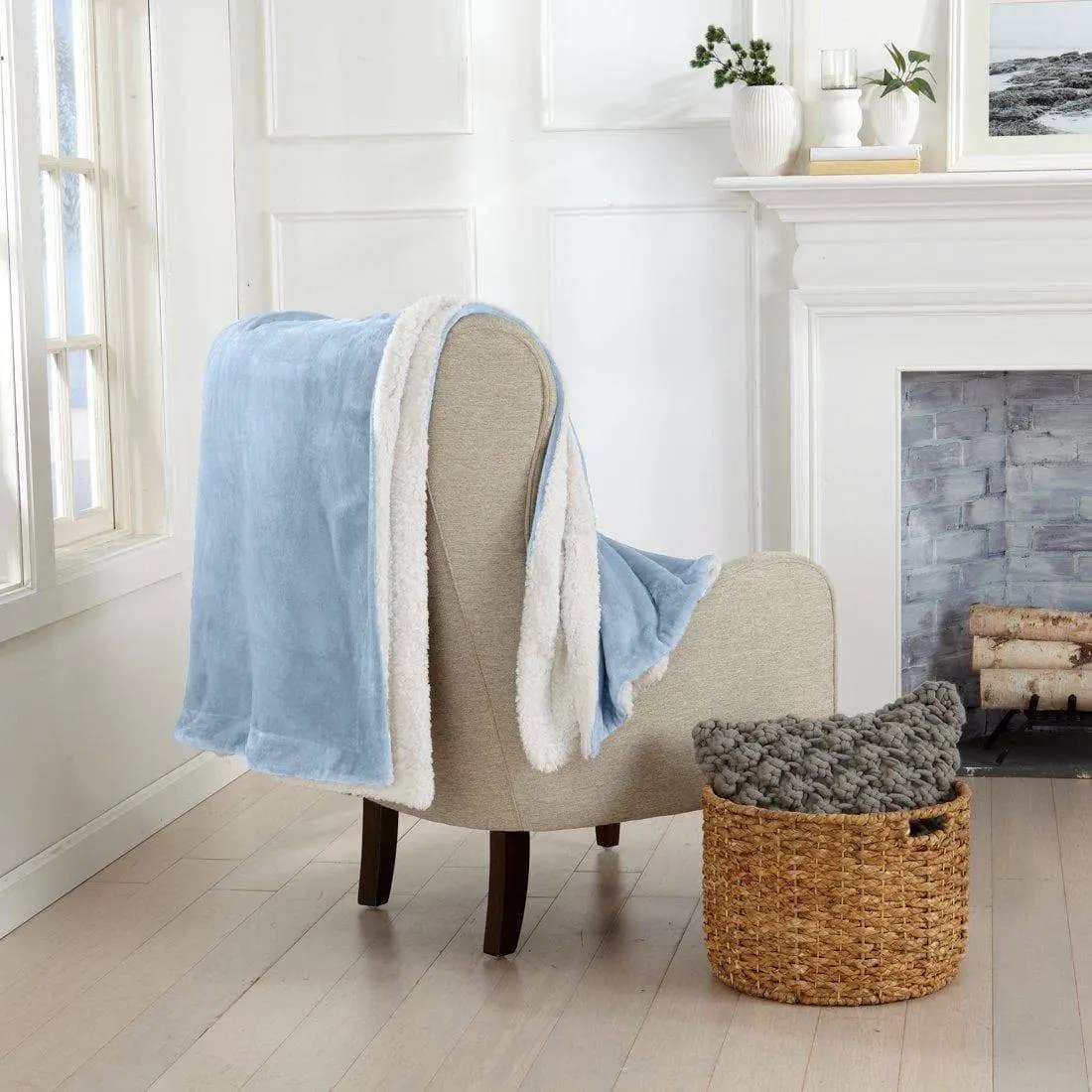 Velvet Plush Sherpa Luxury Bed Blanket - Kinsley Collection from PriceLows™
