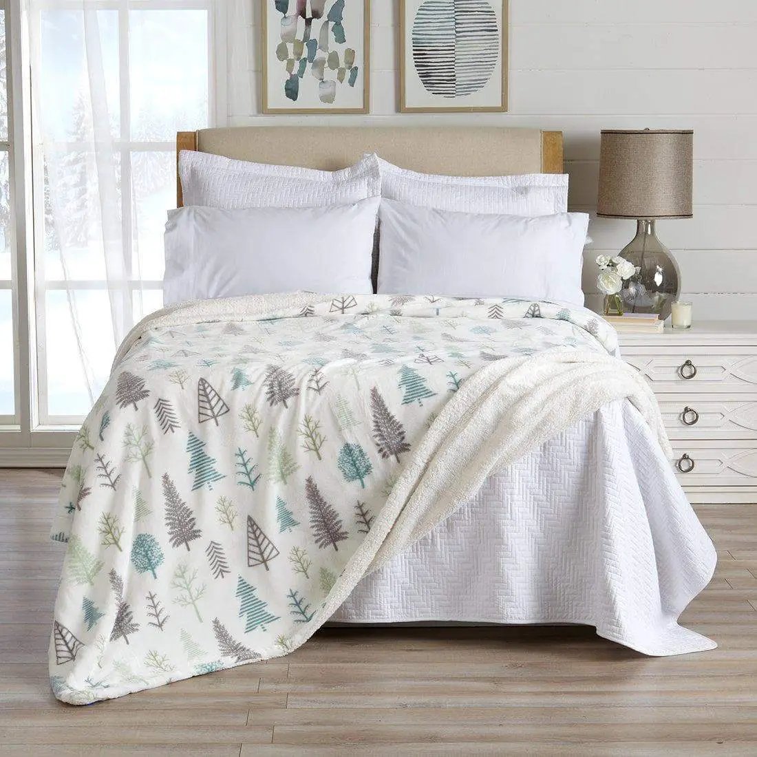 Velvet Plush Sherpa Luxury Bed Blanket - Kinsley Collection from PriceLows™