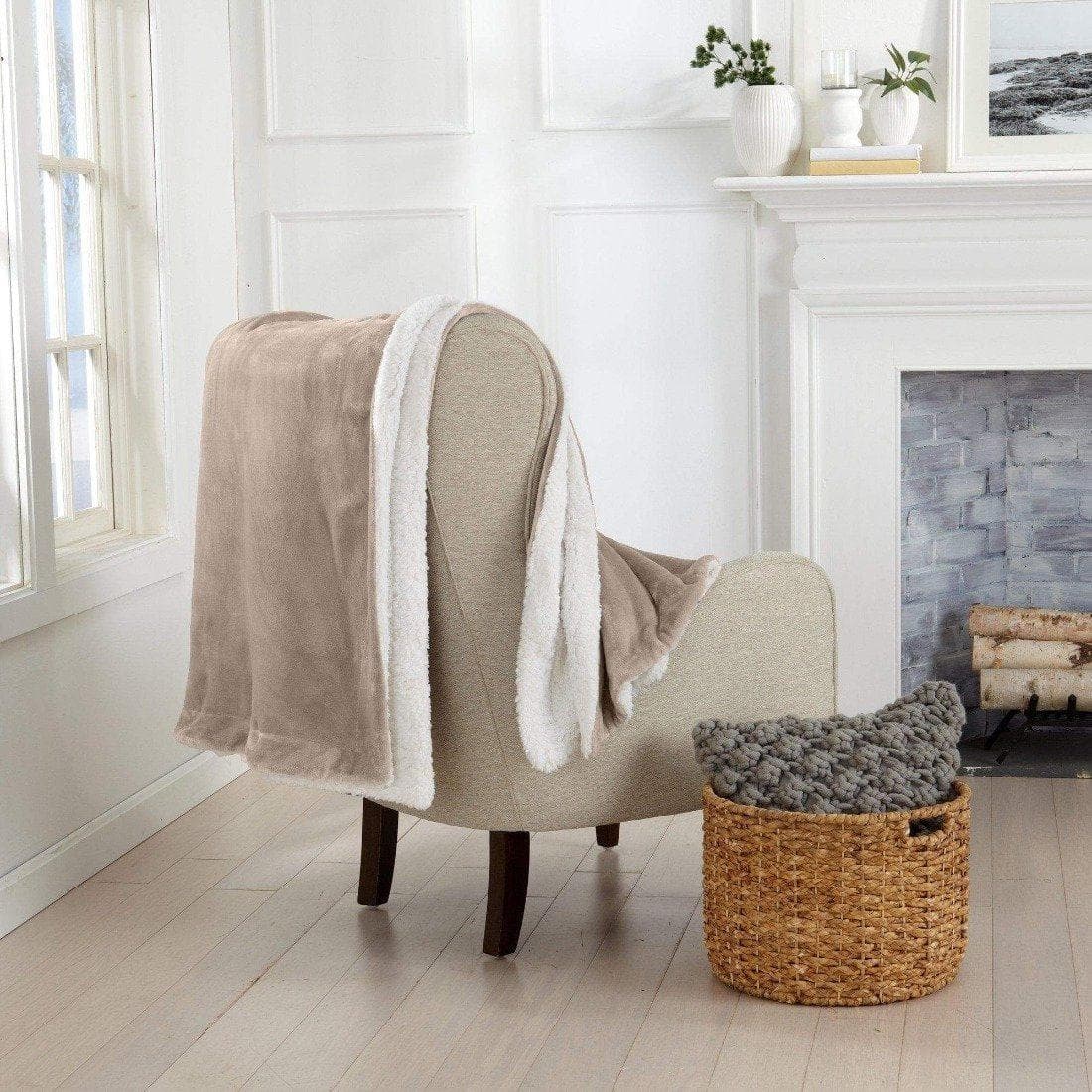 Velvet Plush Sherpa Luxury Bed Blanket - Kinsley Collection from PriceLows™