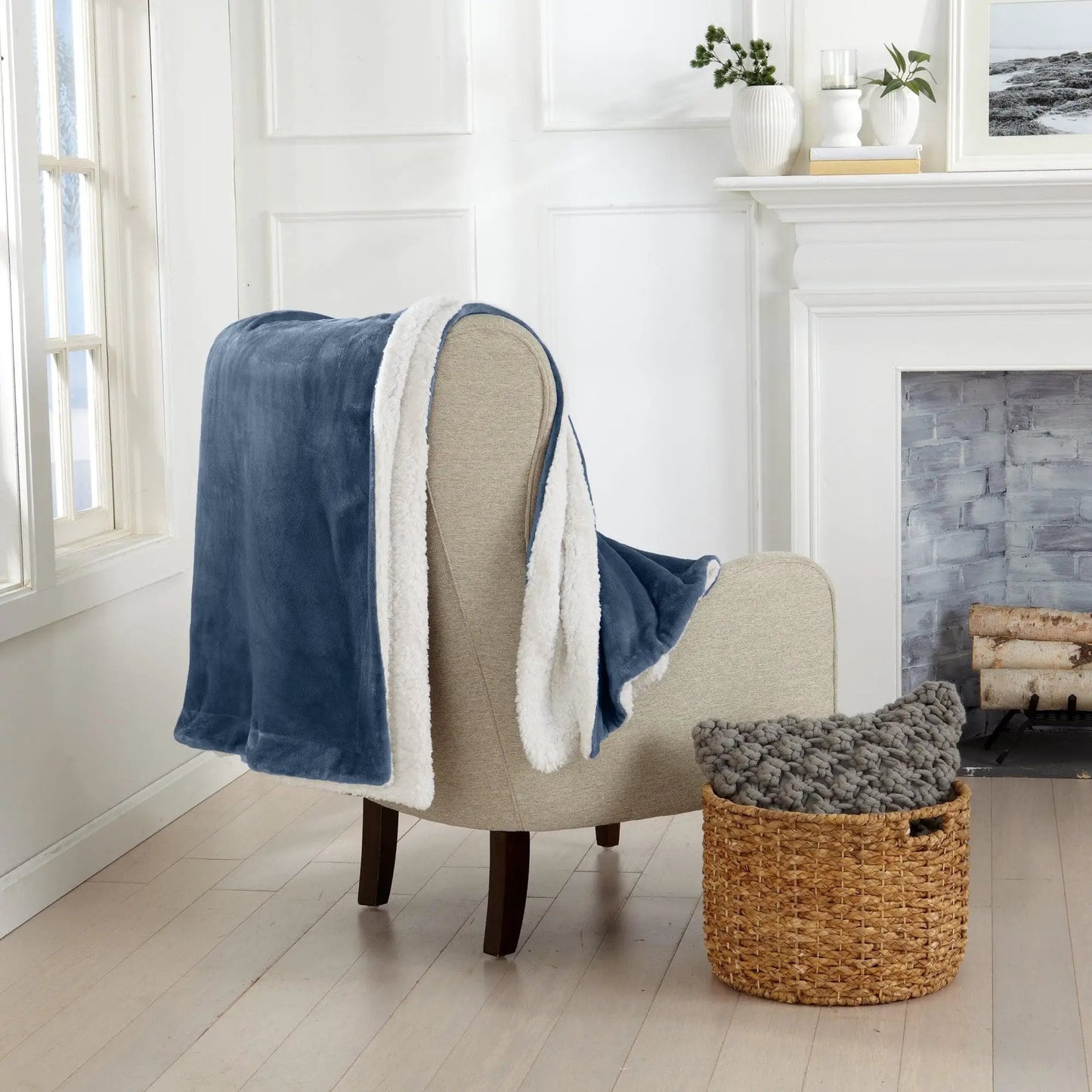 Velvet Plush Sherpa Luxury Bed Blanket - Kinsley Collection from PriceLows™