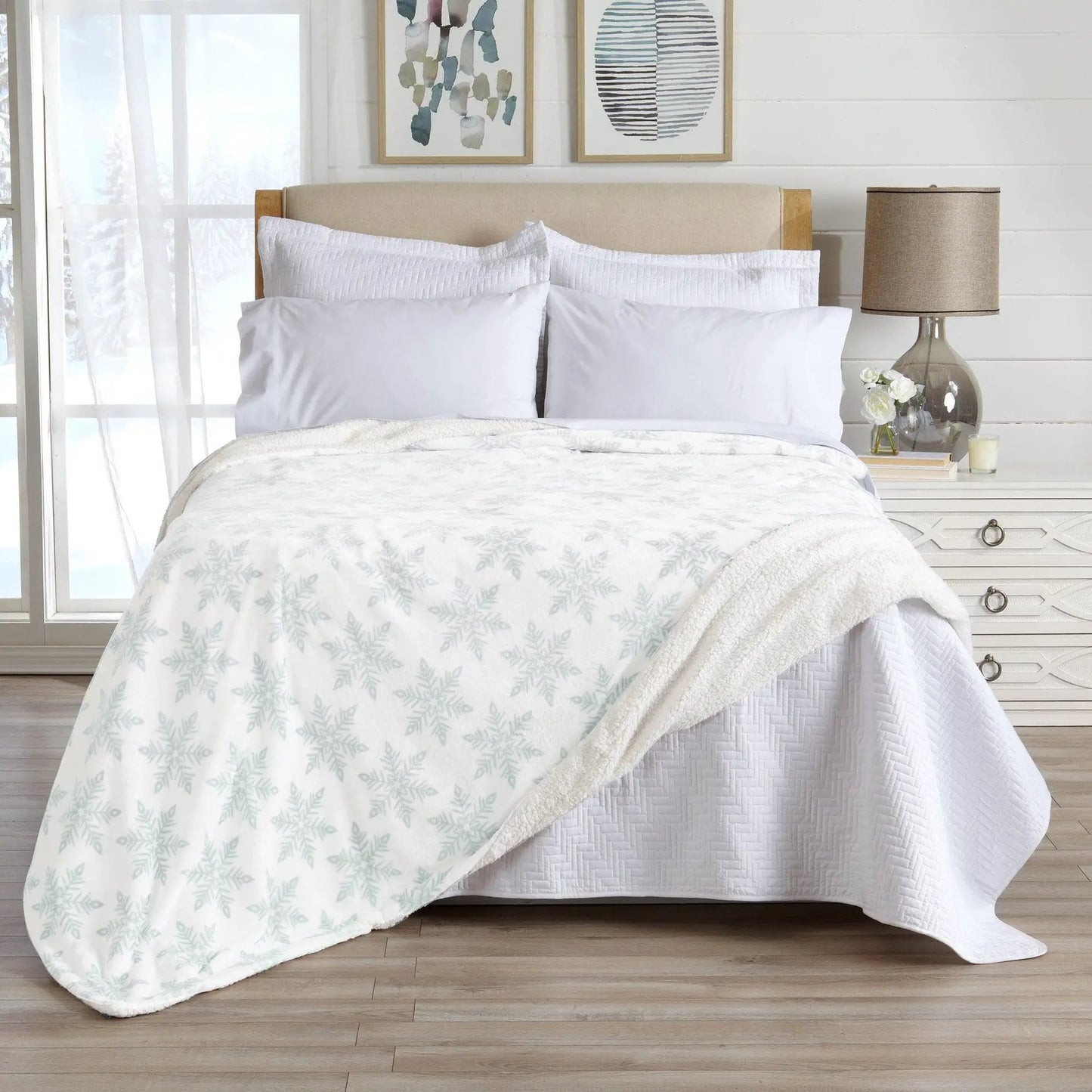 Velvet Plush Sherpa Luxury Bed Blanket - Kinsley Collection from PriceLows™