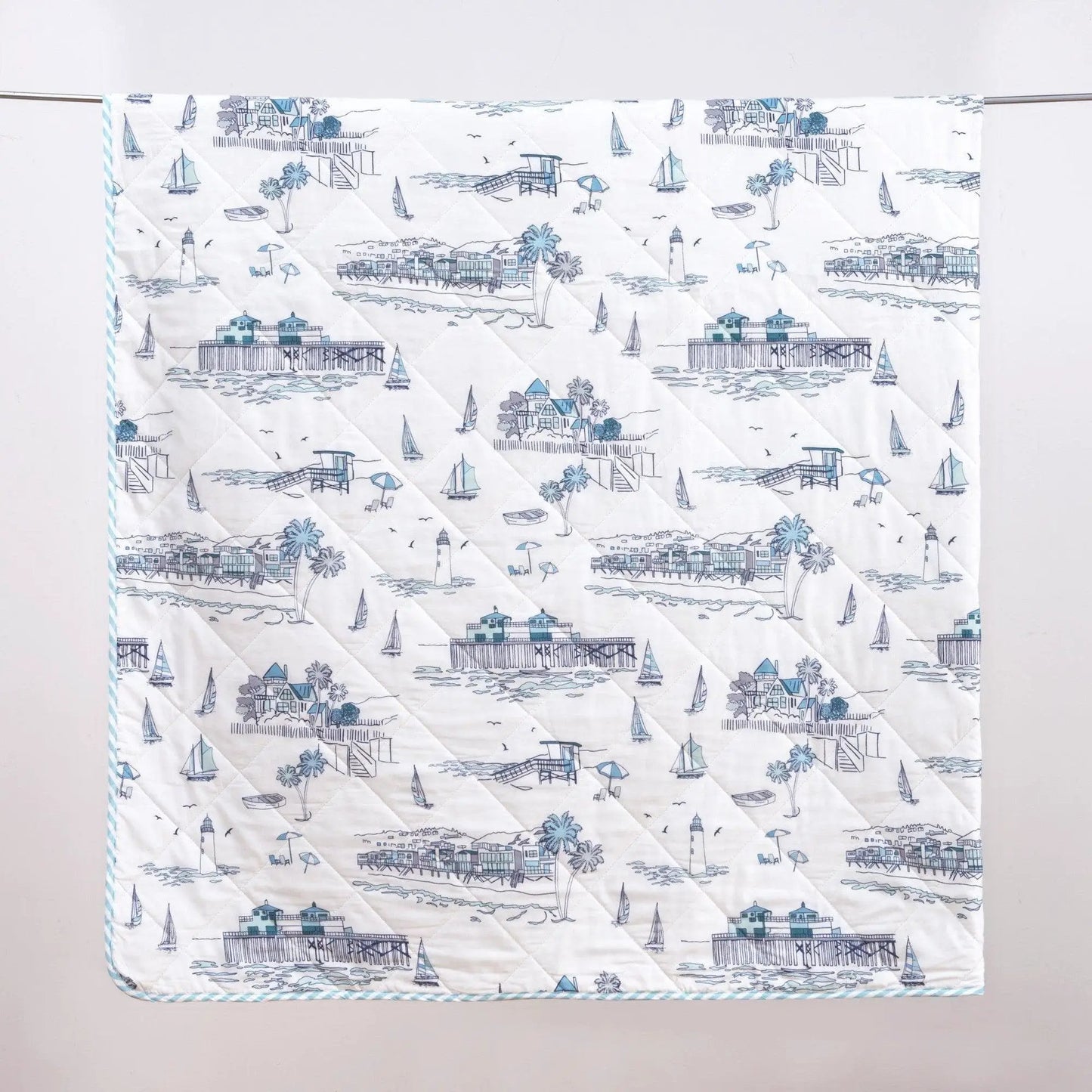 Coastal Toile Quilt Set - Cape Elizabeth Collection from PriceLows™