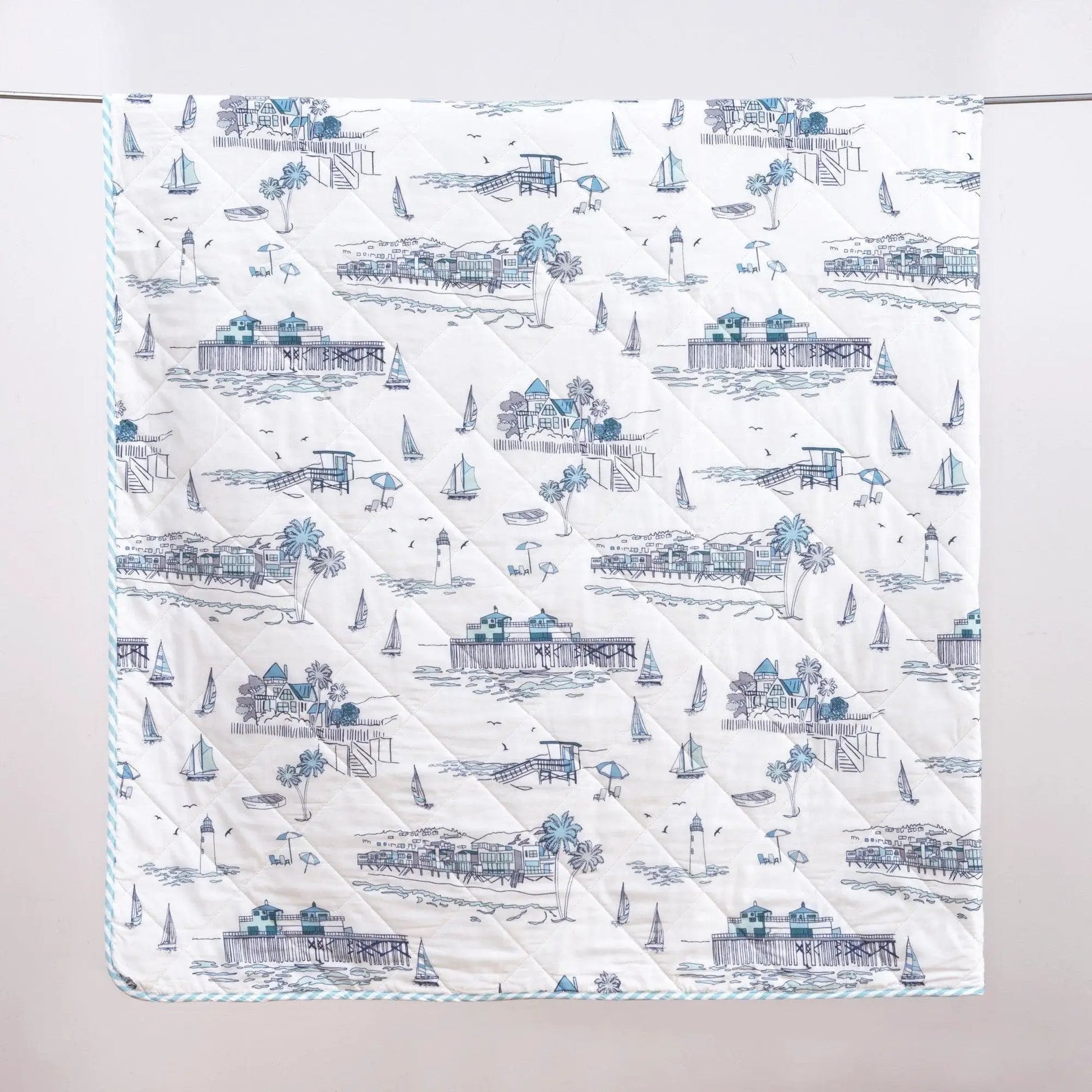 Coastal Toile Quilt Set - Cape Elizabeth Collection from PriceLows™