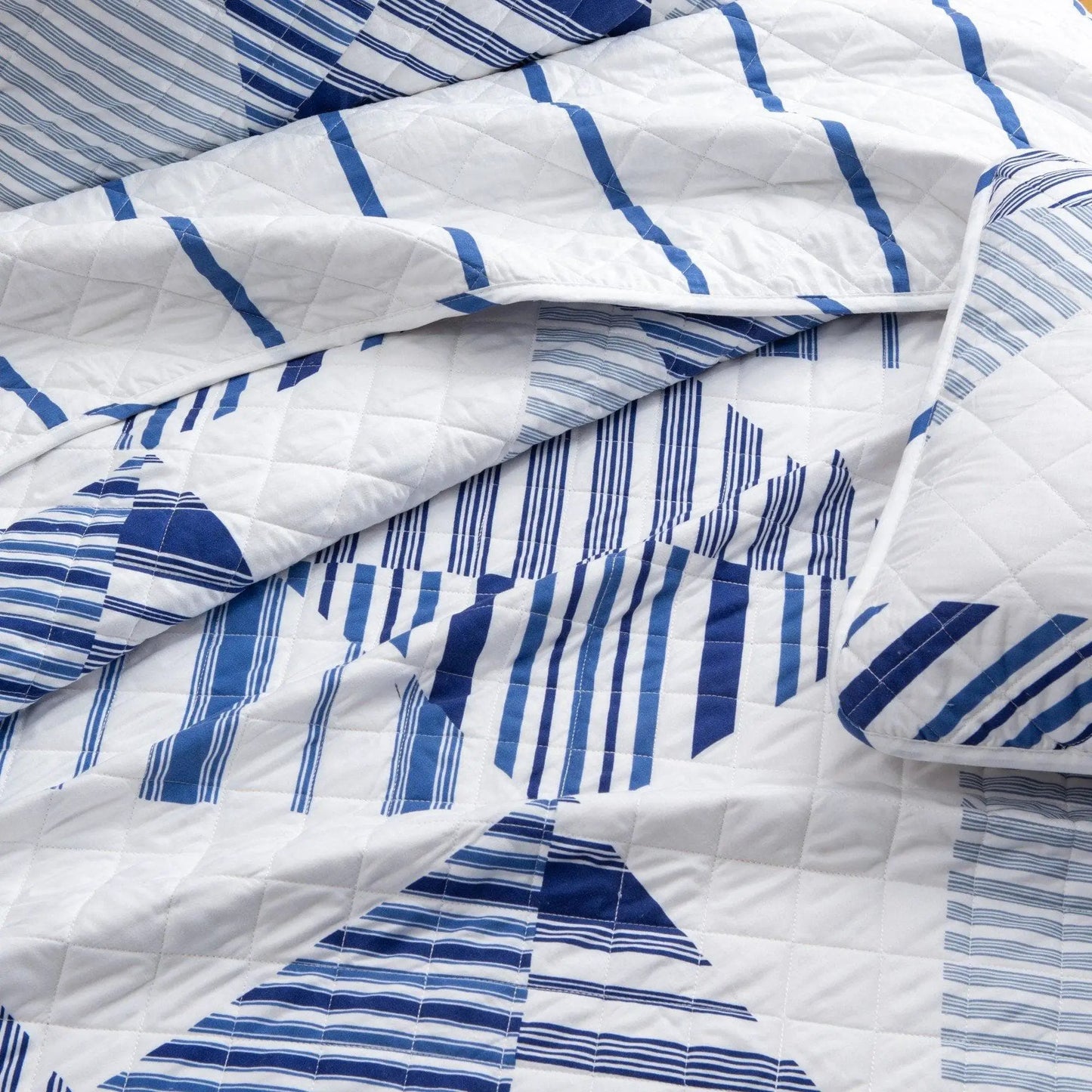 Navy Stripe Quilt - Midnight Bay Collection from PriceLows™