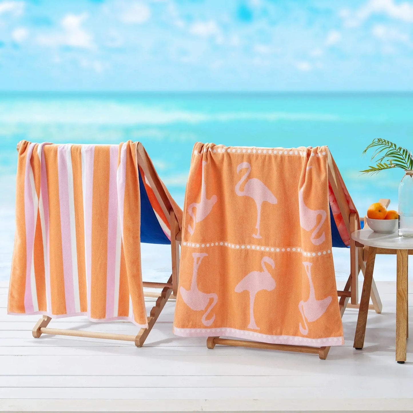 2 Pack 100% Cotton Jacquard Beach Towels - Playa Collection from PriceLows™