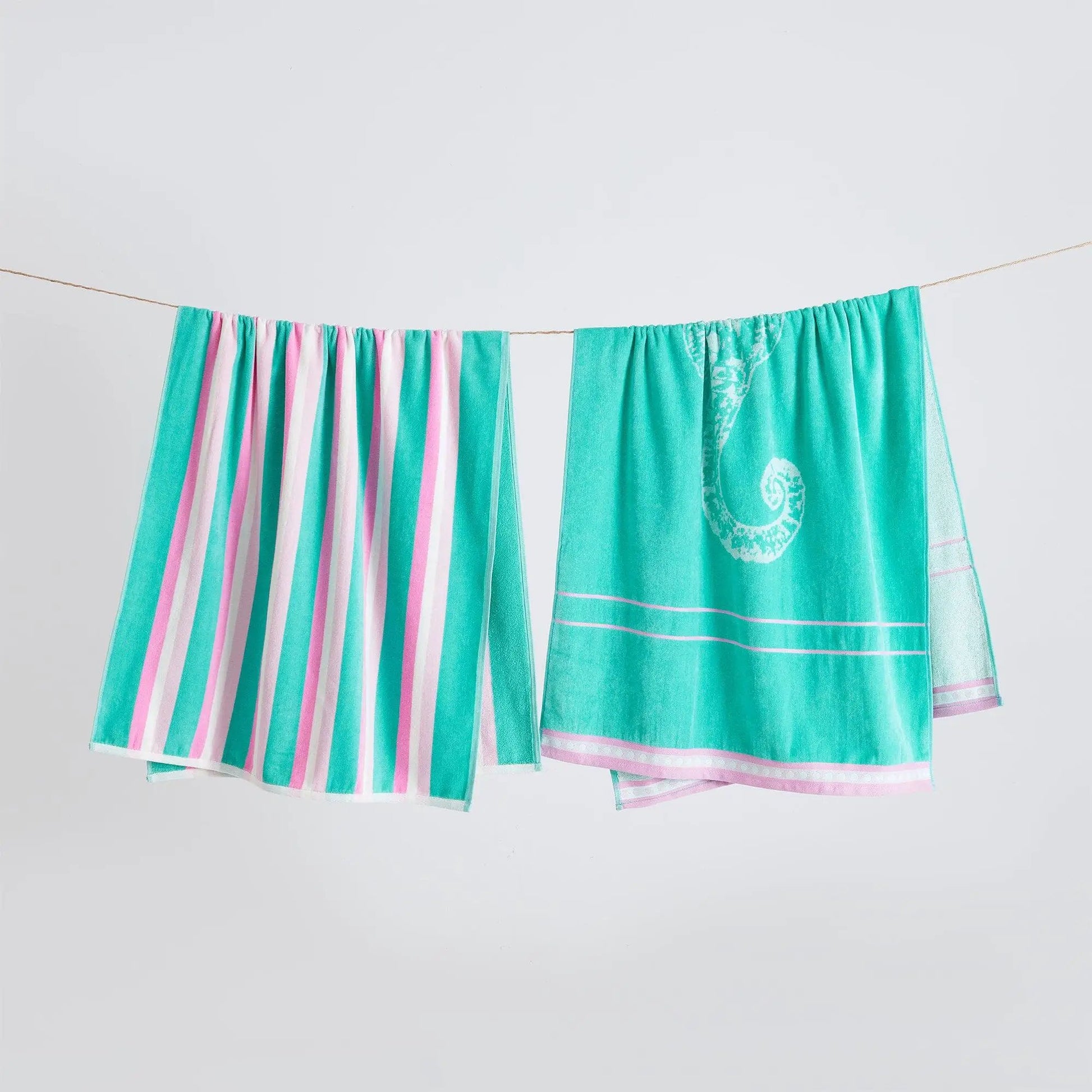 2 Pack 100% Cotton Jacquard Beach Towels - Playa Collection from PriceLows™