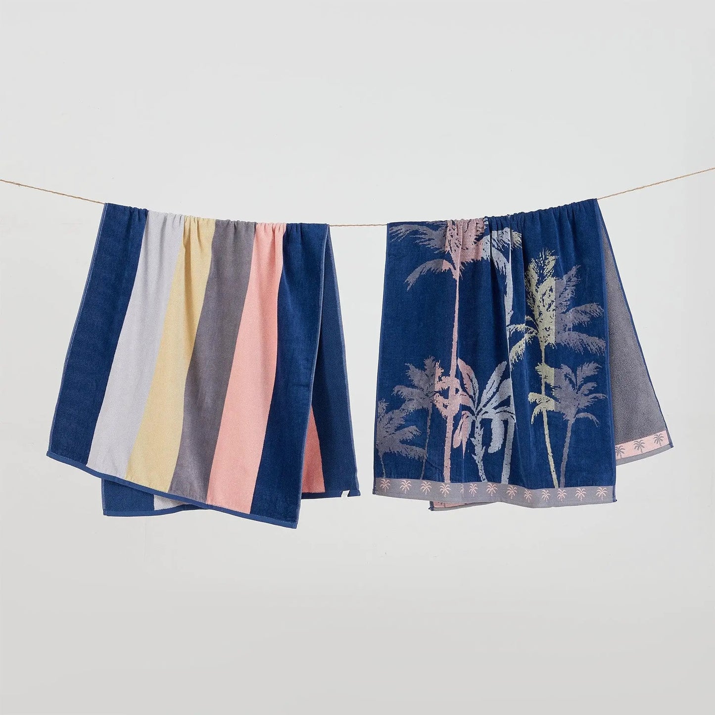 2 Pack 100% Cotton Jacquard Beach Towels - Playa Collection from PriceLows™