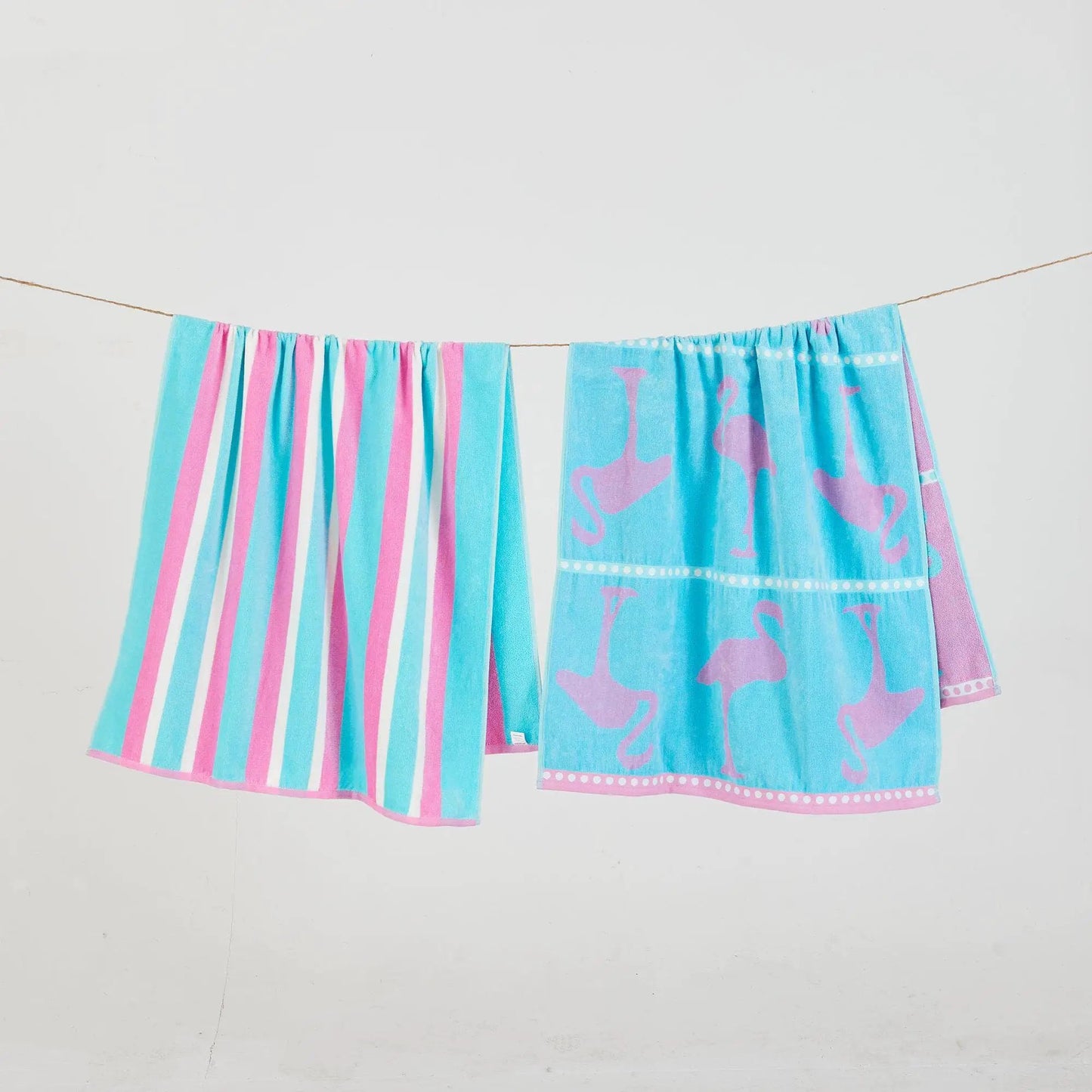 2 Pack 100% Cotton Jacquard Beach Towels - Playa Collection from PriceLows™