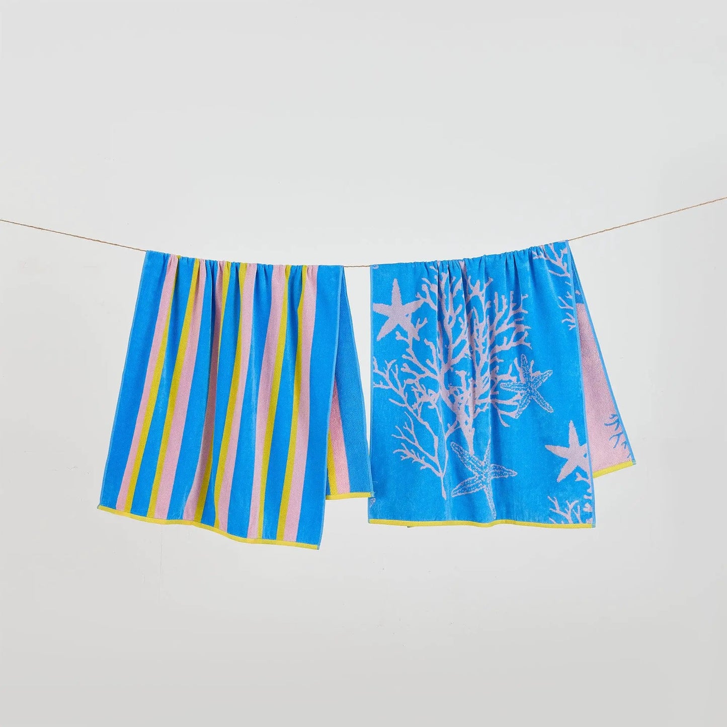 2 Pack 100% Cotton Jacquard Beach Towels - Playa Collection from PriceLows™