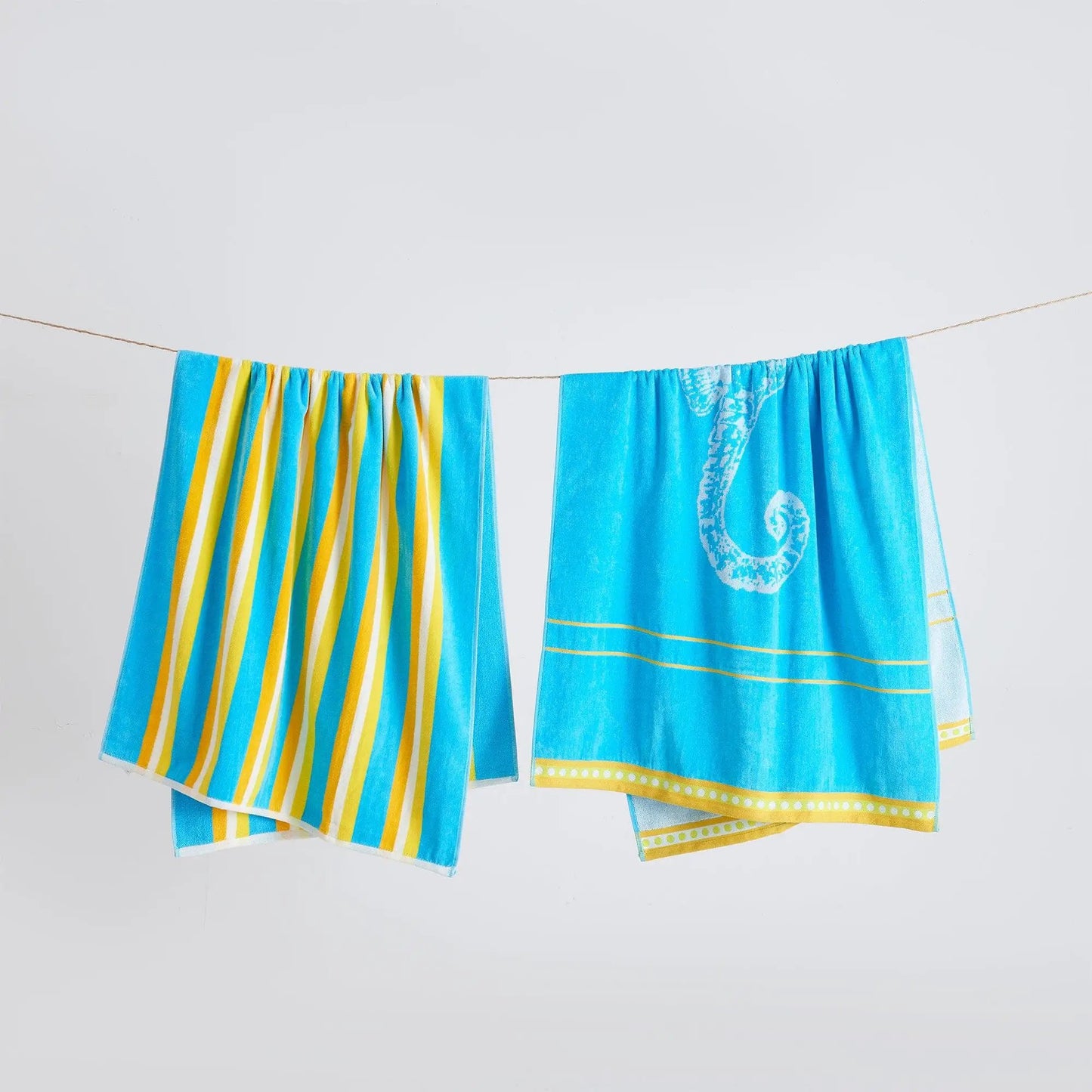 2 Pack 100% Cotton Jacquard Beach Towels - Playa Collection from PriceLows™