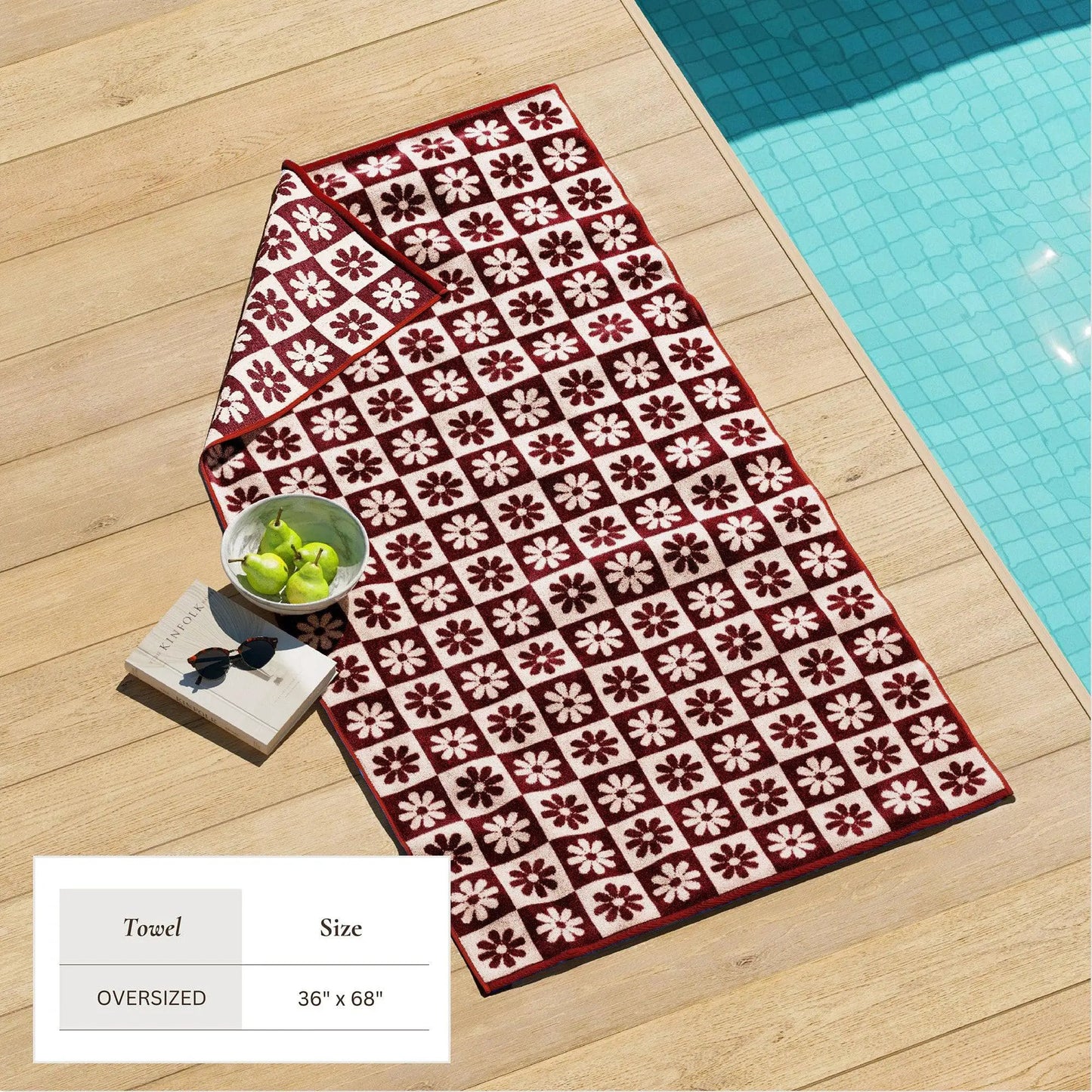 Oversized Retro Printed Beach Towel - St. Barts Collection from PriceLows™